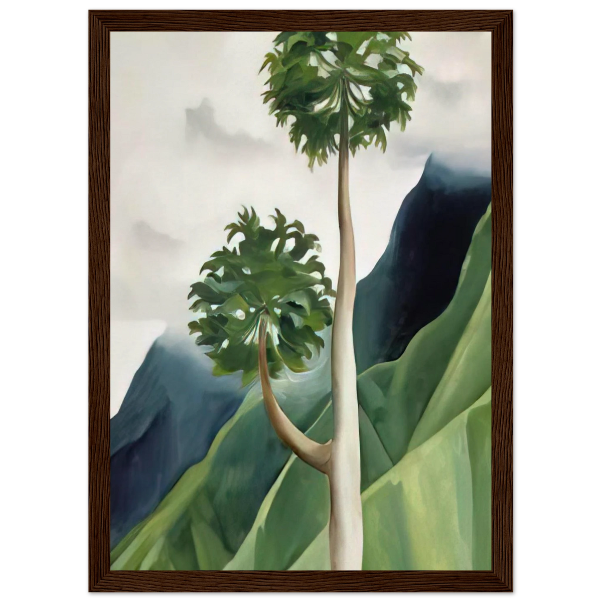 Papaya Tree-Iao Valley Framed Poster | Georgia O'Keeffe Framed Prints Wall Art | Georgia O Keeffe Prints