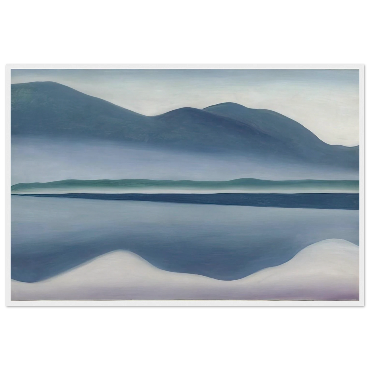 Lake George  formerly Reflection Seascape  Framed Poster | Georgia O'Keeffe Framed Prints Wall Art | Georgia O Keeffe Prints