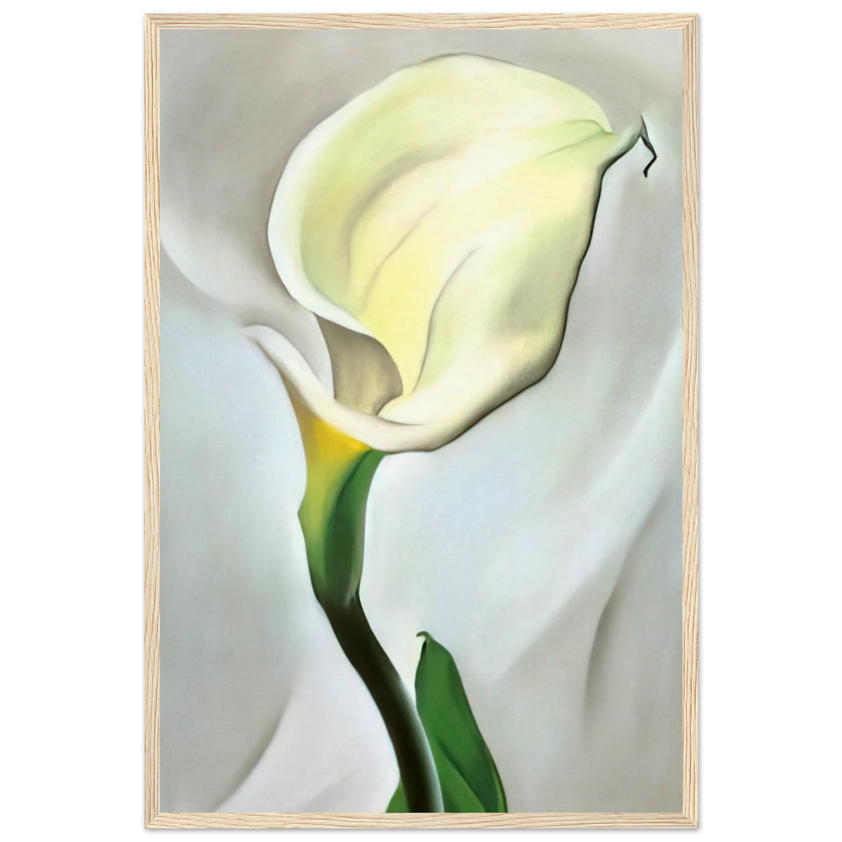 Calla Lily Turned Away Framed Poster | Georgia O'Keeffe Framed Prints Wall Art | Georgia O Keeffe Prints