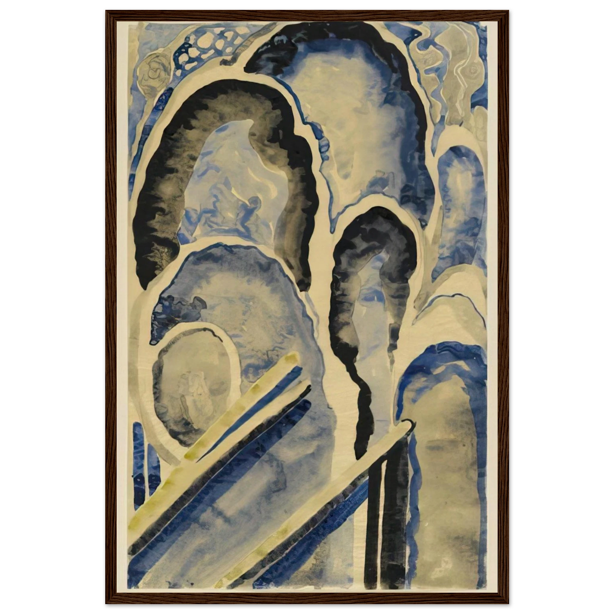 Blue-01 Framed Poster | Georgia O'Keeffe Framed Prints Wall Art | Georgia O Keeffe Prints