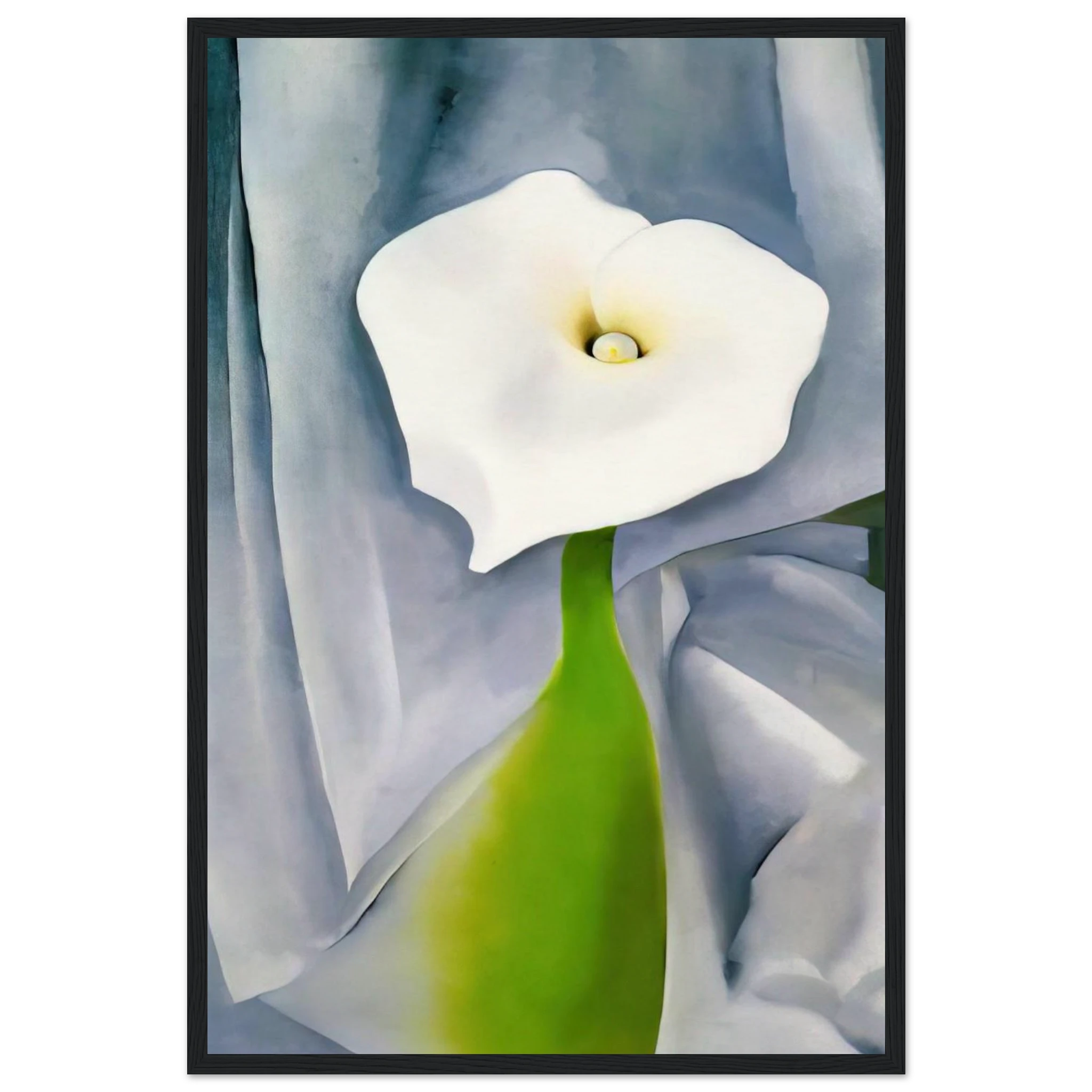 Calla Lily on Grey Framed Poster | Georgia O'Keeffe Framed Prints Wall Art | Georgia O Keeffe Prints