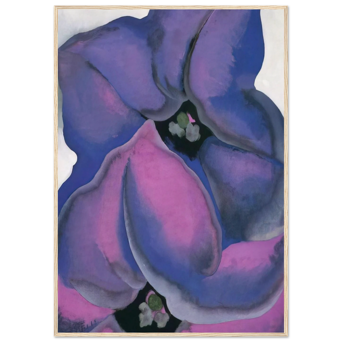Purple Petunias Framed Poster | Georgia O'Keeffe Framed Prints Wall Art | Georgia O Keeffe Prints