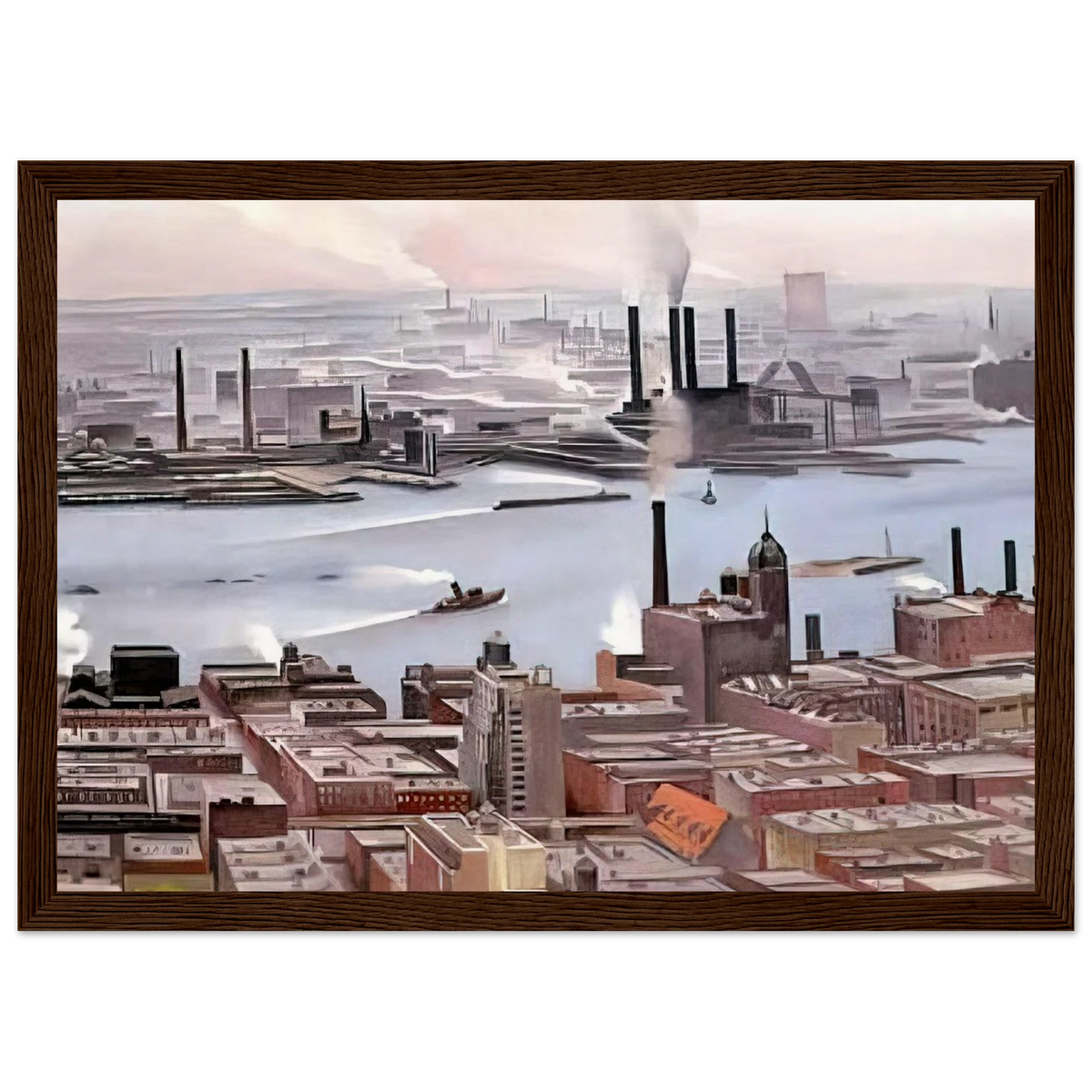 East River from the Thirtieth Story of the Shelton Hotel Framed Poster | Georgia O'Keeffe Framed Prints Wall Art | Georgia O Keeffe Prints