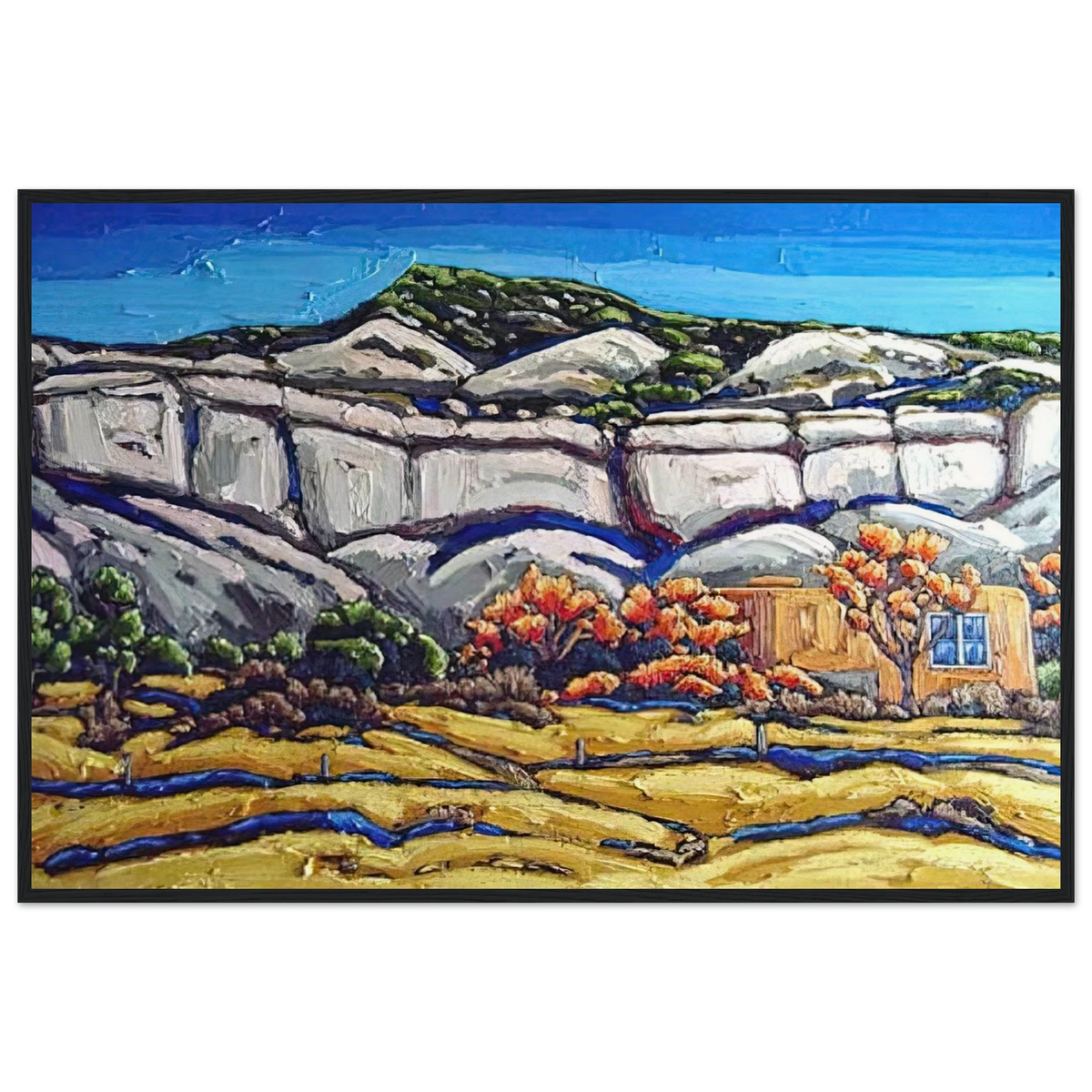 Ghost Ranch Painting Framed Poster | Georgia O'Keeffe Framed Prints Wall Art | Georgia O Keeffe Prints