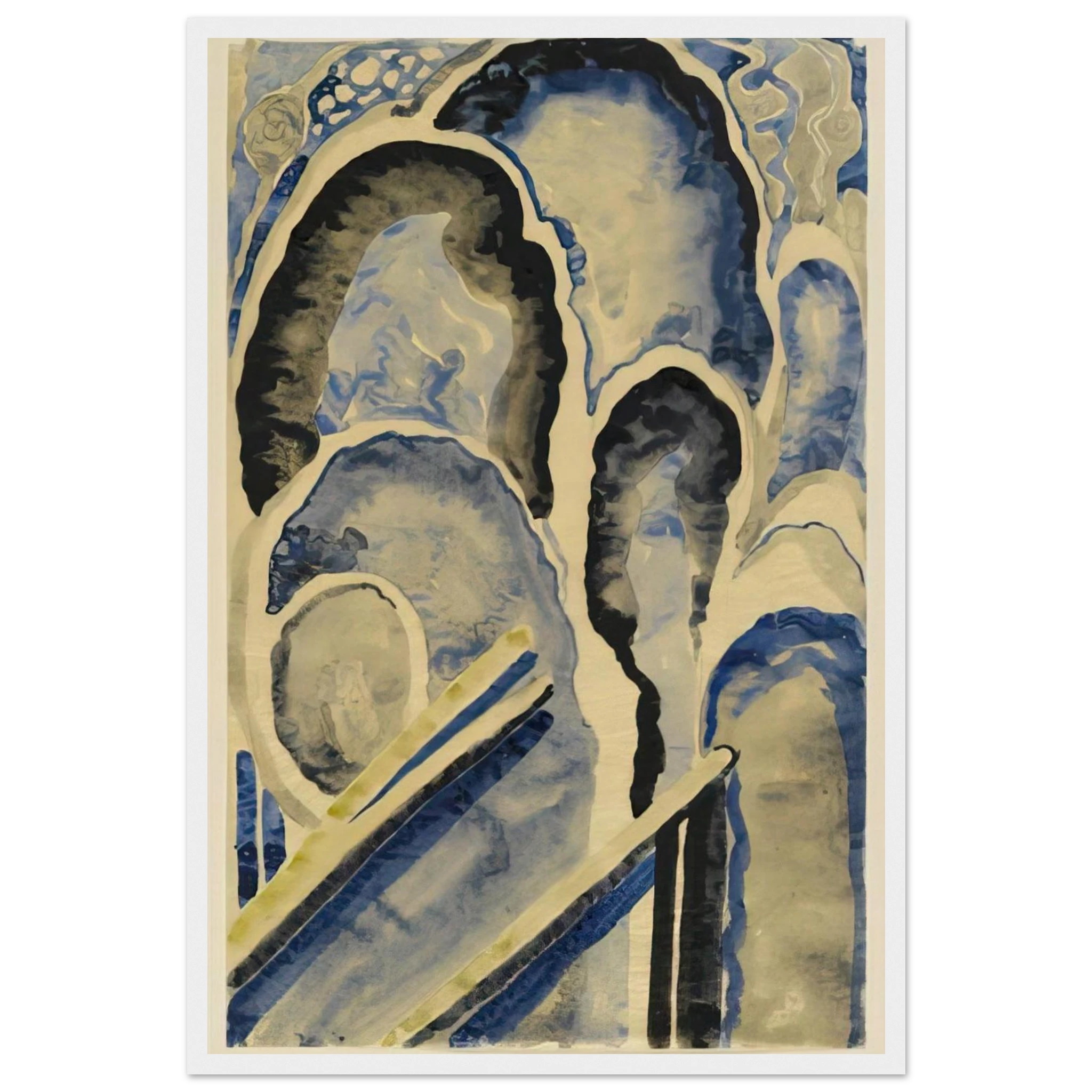 Blue-01 Framed Poster | Georgia O'Keeffe Framed Prints Wall Art | Georgia O Keeffe Prints