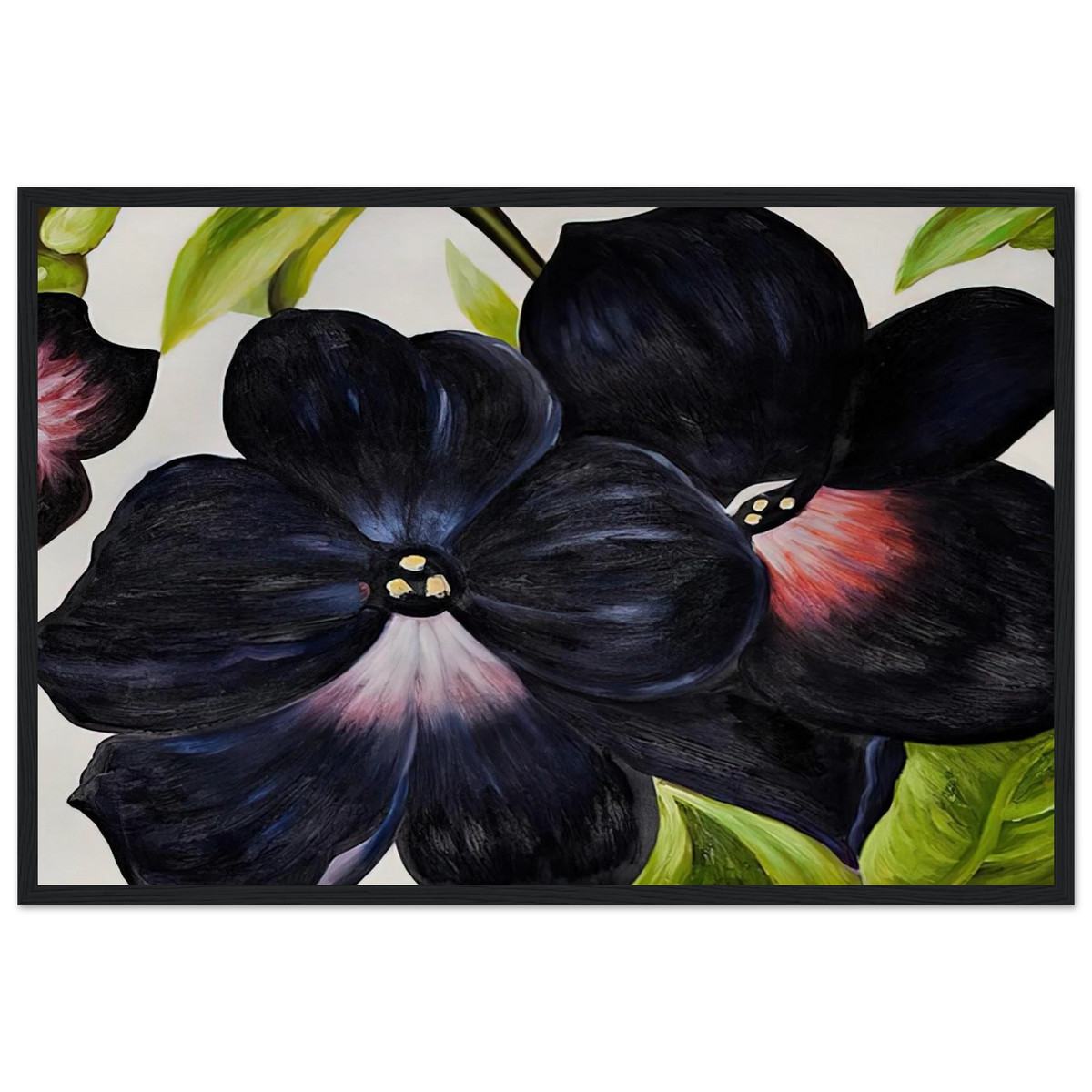 Black and Purple Petunias Framed Poster | Georgia O'Keeffe Framed Prints Wall Art | Georgia O Keeffe Prints