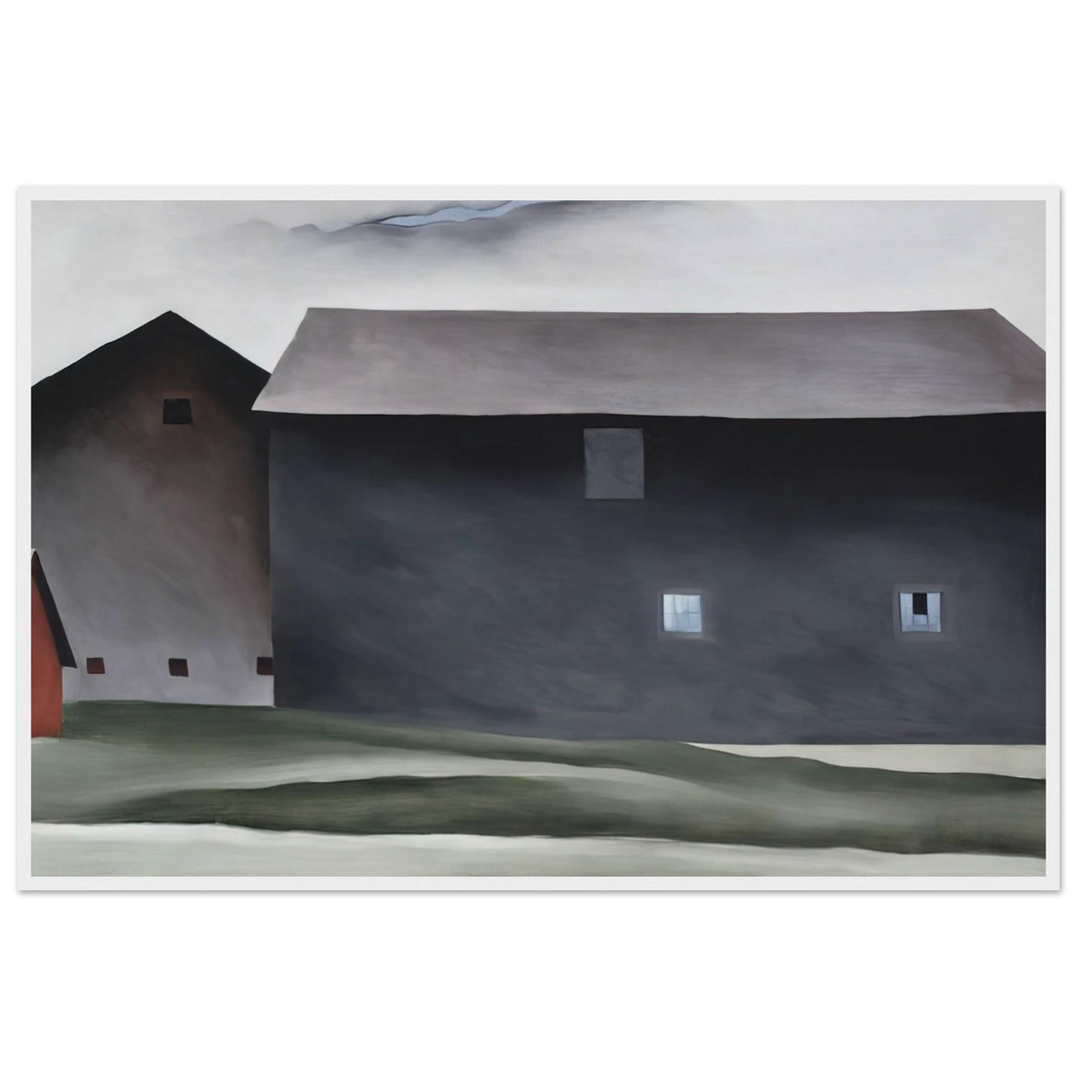 Lake George Barns Framed Poster | Georgia O'Keeffe Framed Prints Wall Art | Georgia O Keeffe Prints
