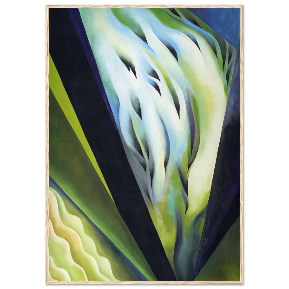 Blue and Green Music Framed Poster | Georgia O'Keeffe Framed Prints Wall Art | Georgia O Keeffe Prints