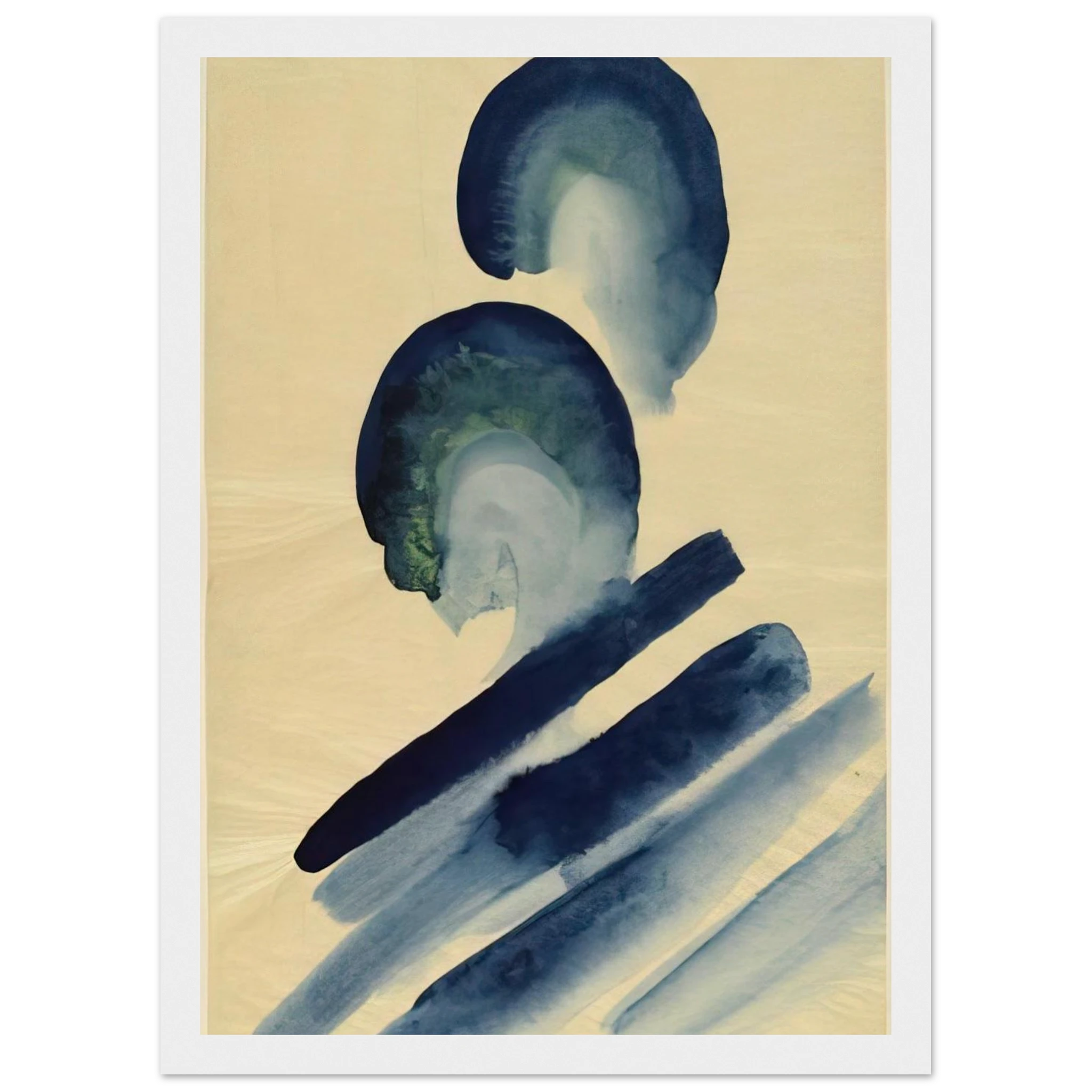 Blue-02 Framed Poster | Georgia O'Keeffe Framed Prints Wall Art | Georgia O Keeffe Prints