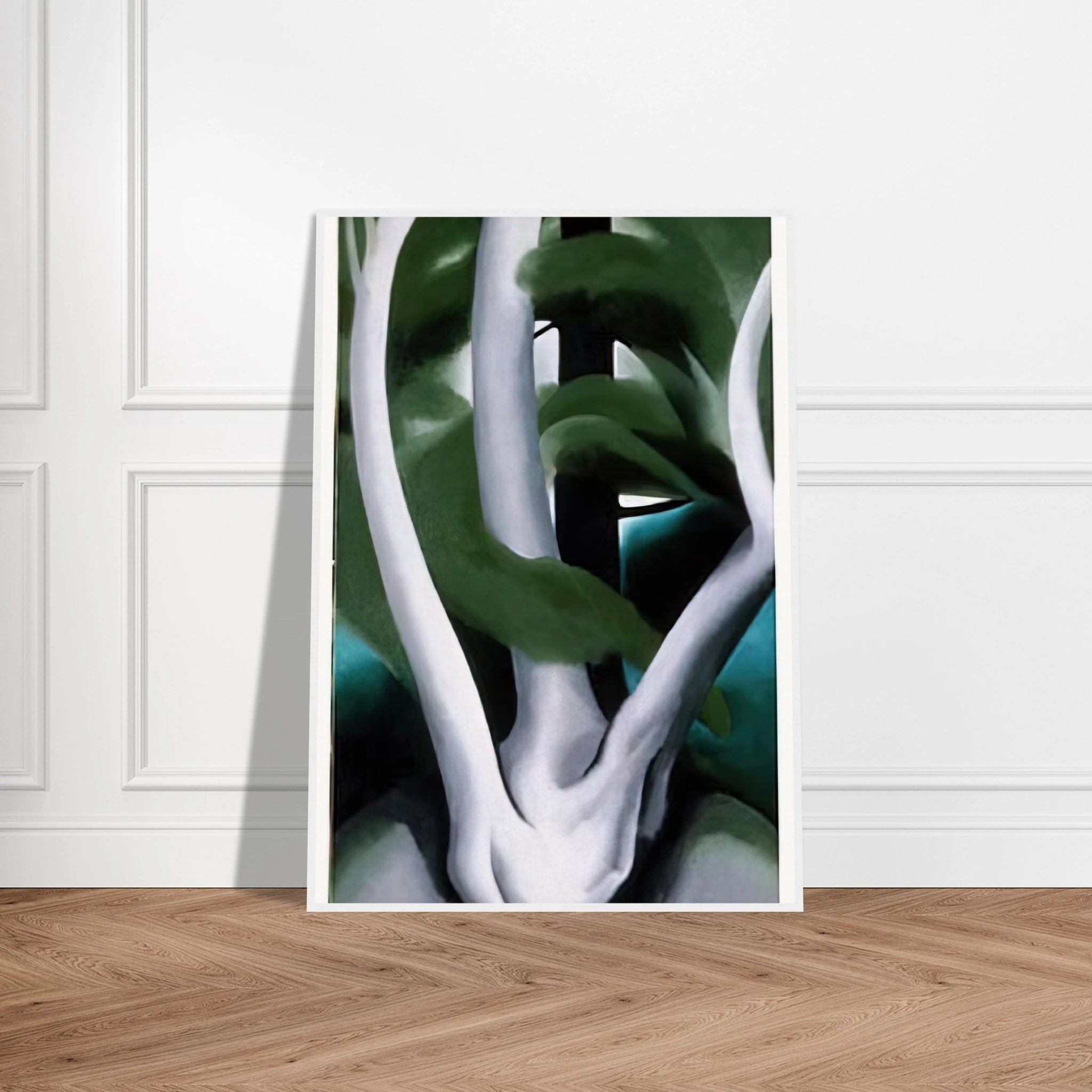 Birch and Pine Tree No. 1 Framed Poster | Georgia O'Keeffe Framed Prints Wall Art | Georgia O Keeffe Prints
