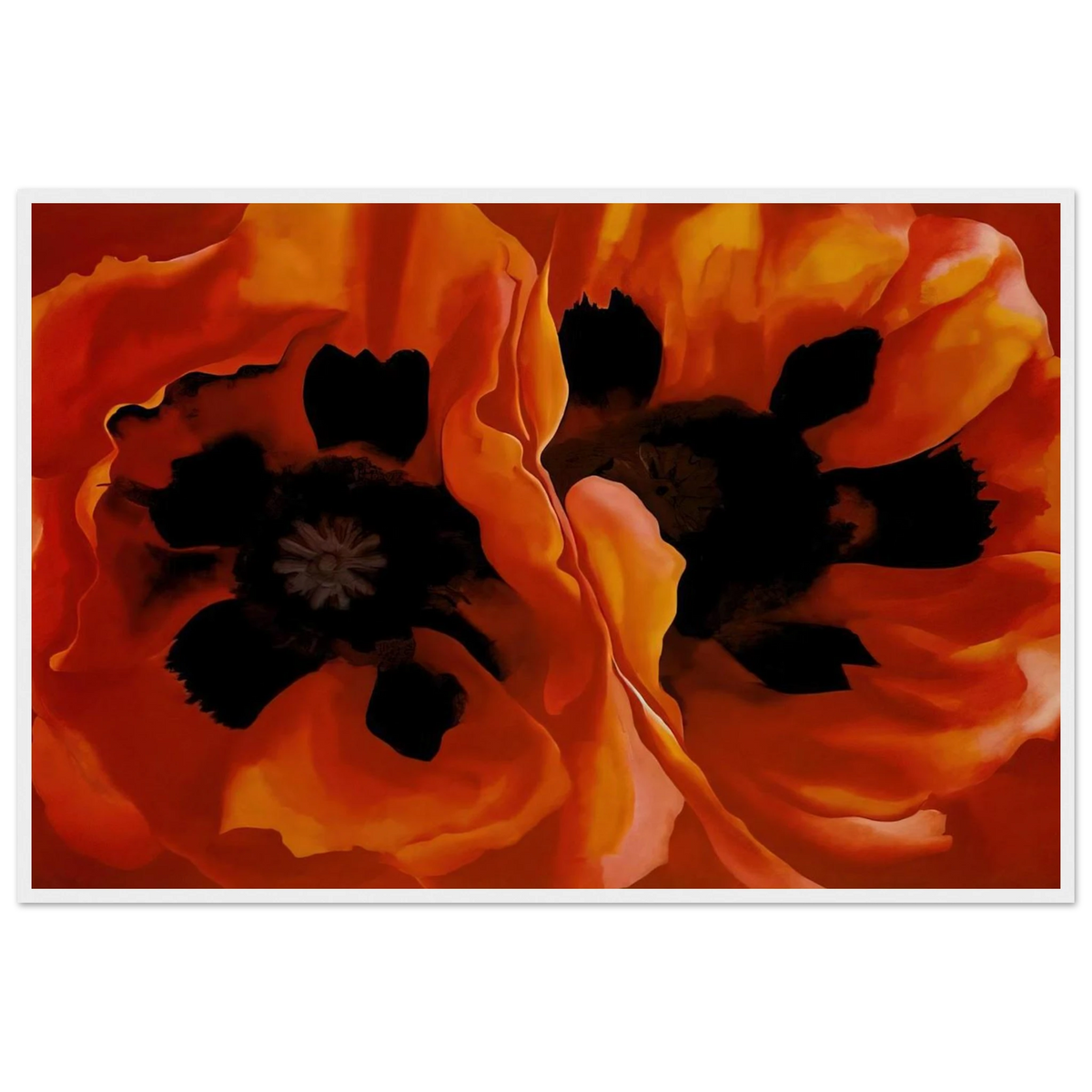 Oriental Poppies Framed Poster | Georgia O'Keeffe Framed Prints Wall Art | Georgia O Keeffe Prints