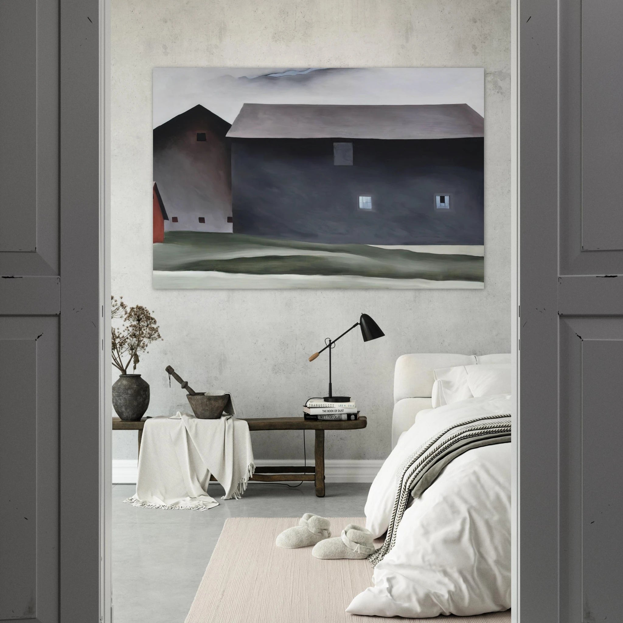 Lake George Barns Poster | Georgia O'Keeffe Poster | Georgia O Keeffe Prints