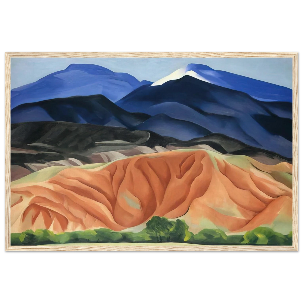 Black Mesa Landscape, New Mexico - Out Back of Mary`s II Framed Poster | Georgia O'Keeffe Framed Prints Wall Art | Georgia O Keeffe Prints