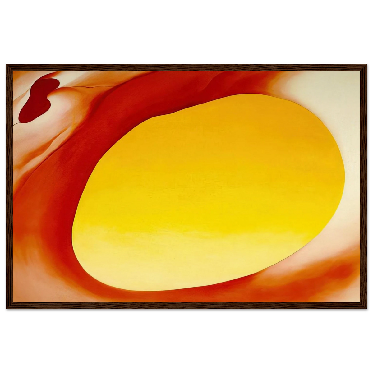 Pelvis Series - Red with Yellow Framed Poster | Georgia O'Keeffe Framed Prints Wall Art | Georgia O Keeffe Prints