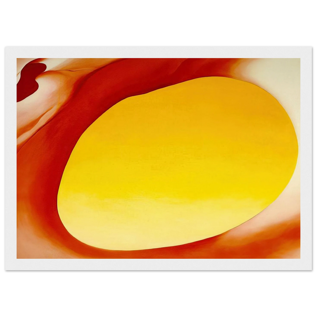 Pelvis Series - Red with Yellow Framed Poster | Georgia O'Keeffe Framed Prints Wall Art | Georgia O Keeffe Prints
