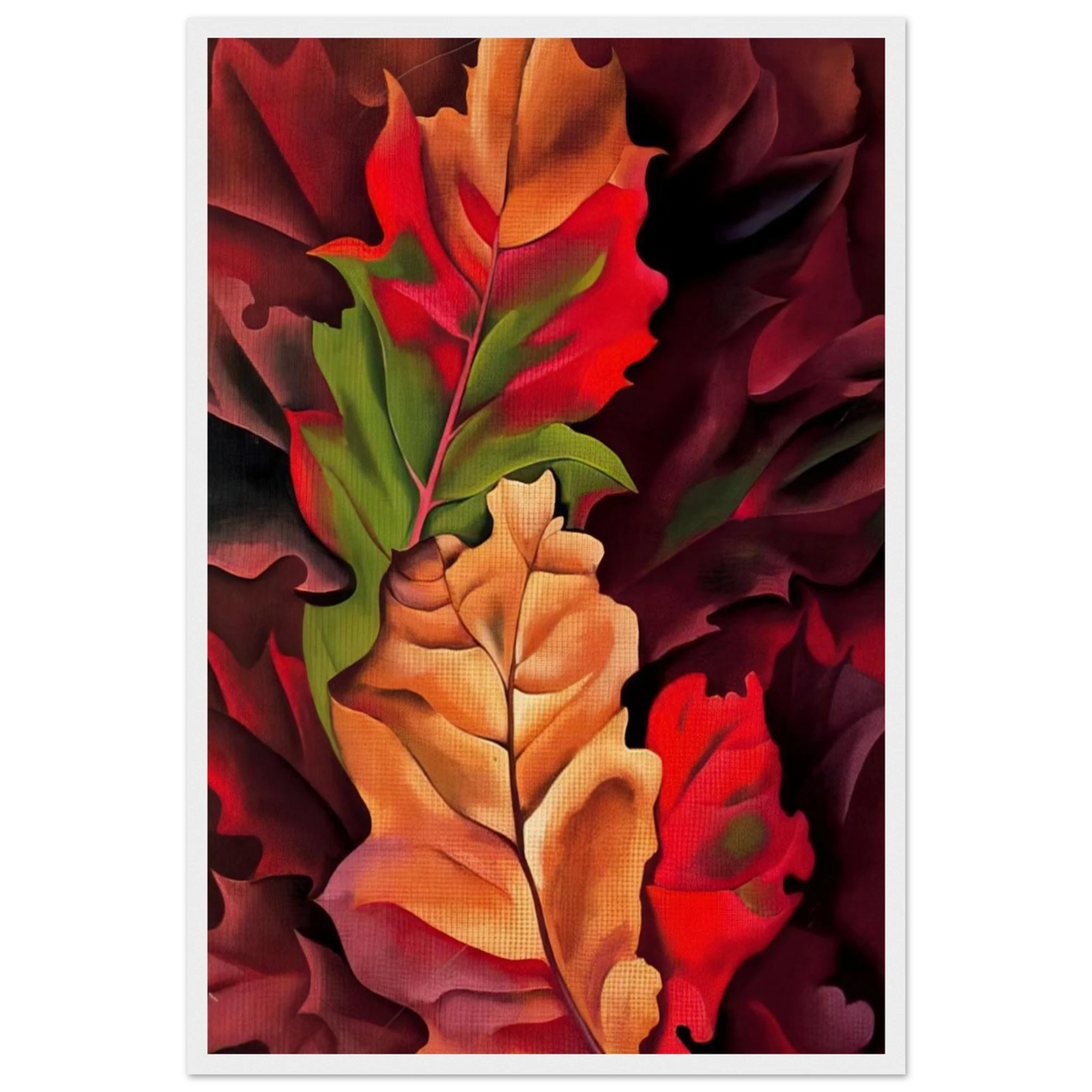 Autumn Leaves - Lake George, N.Y. Framed Poster | Georgia O'Keeffe Framed Prints Wall Art | Georgia O Keeffe Prints