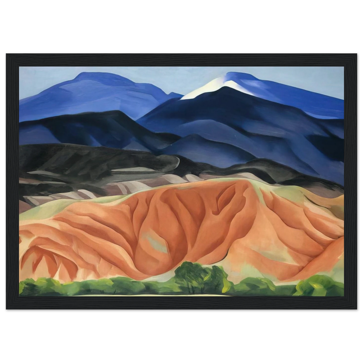 Black Mesa Landscape, New Mexico - Out Back of Mary`s II Framed Poster | Georgia O'Keeffe Framed Prints Wall Art | Georgia O Keeffe Prints