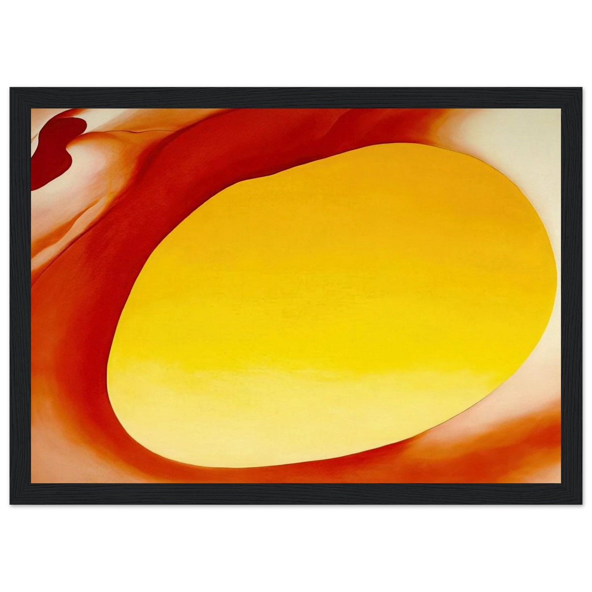 Pelvis Series - Red with Yellow Framed Poster | Georgia O'Keeffe Framed Prints Wall Art | Georgia O Keeffe Prints