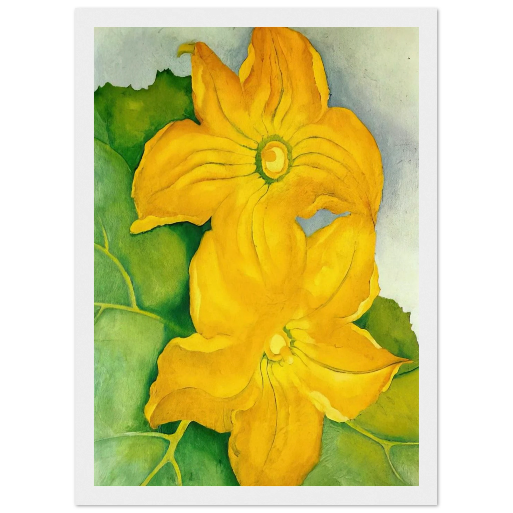 Squash Blossoms I Framed Poster | Georgia O'Keeffe Framed Prints Wall Art | Georgia O Keeffe Prints