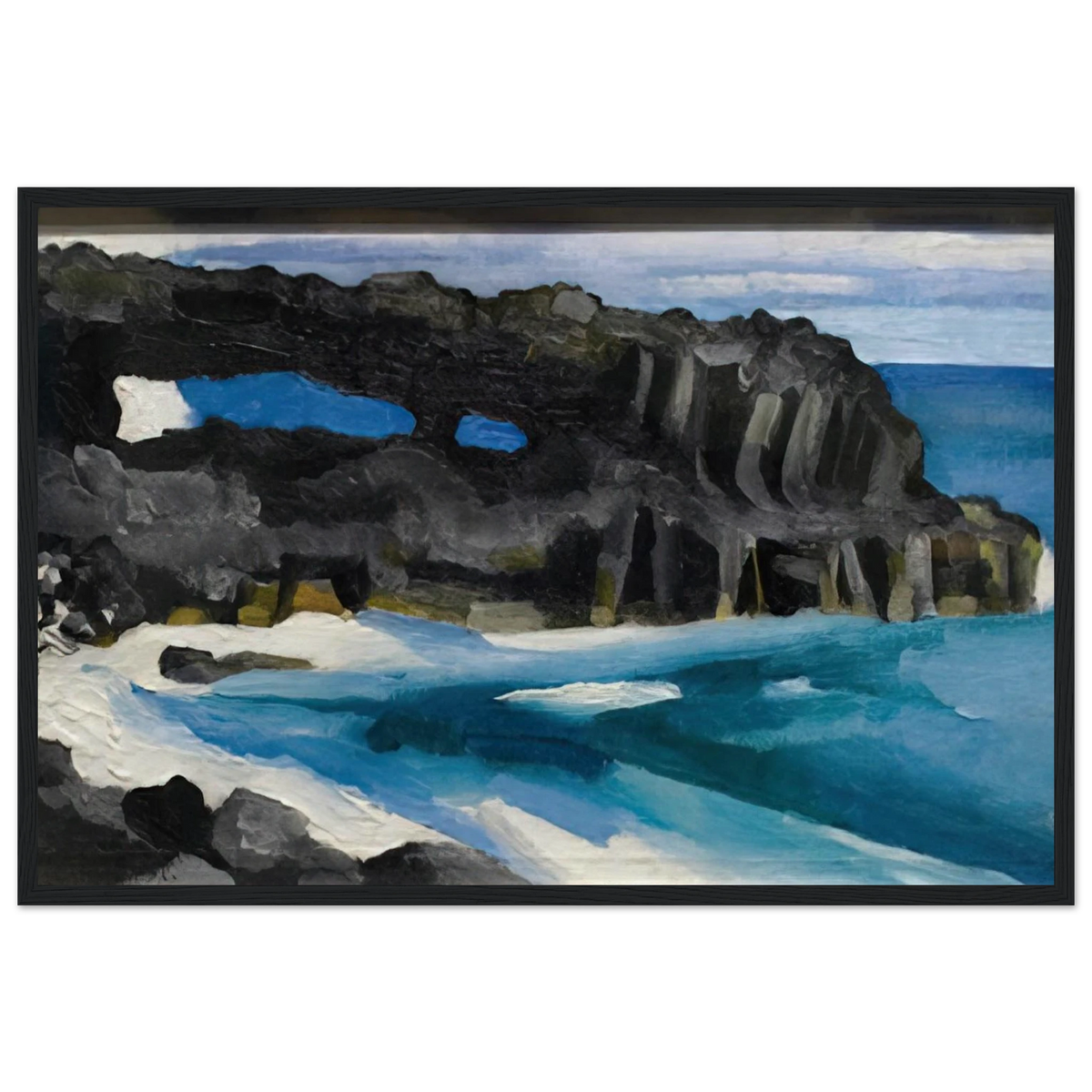 Black Lava Bridge, Hana Coast-No. II Framed Poster | Georgia O'Keeffe Framed Prints Wall Art | Georgia O Keeffe Prints