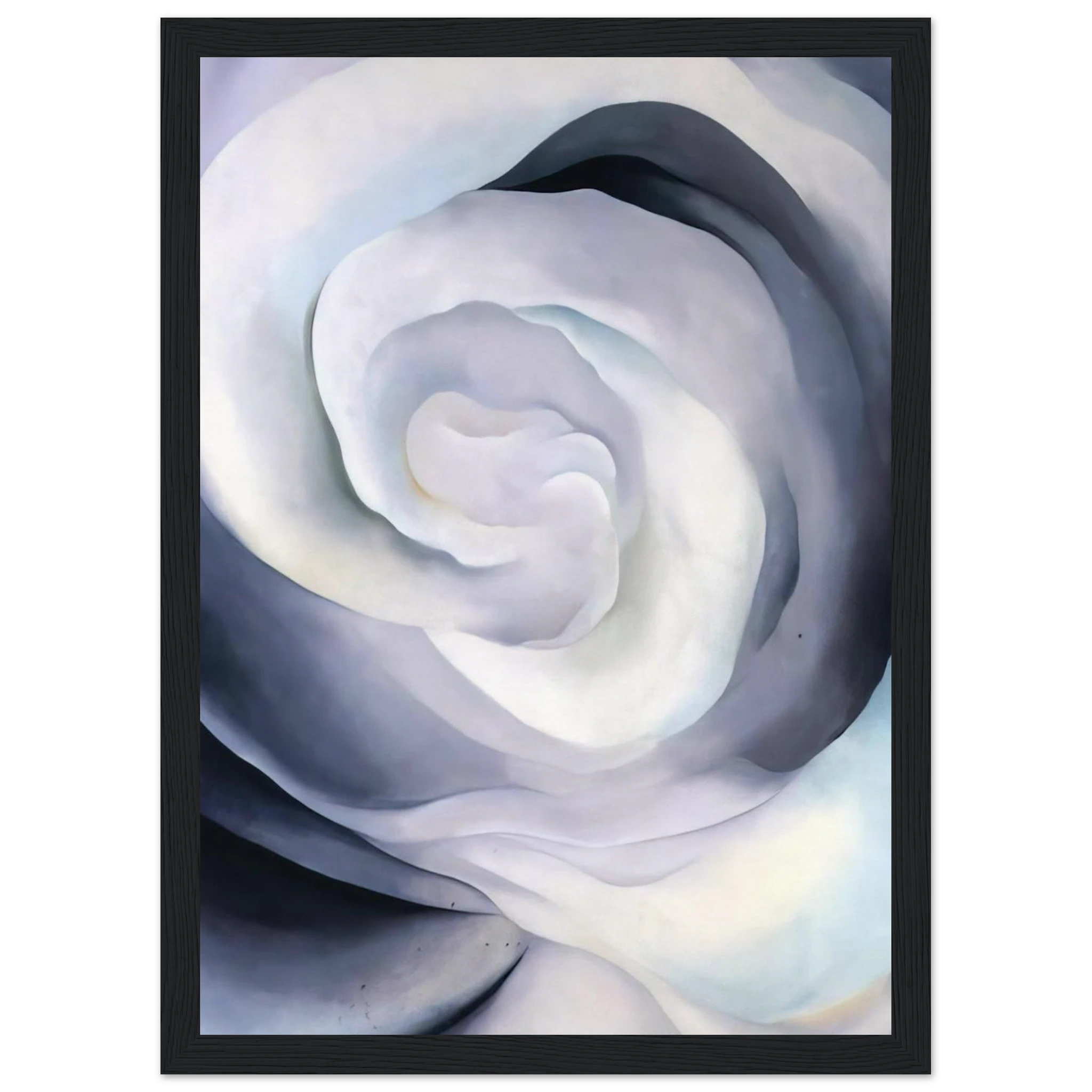 Abstraction White Rose Framed Poster | Georgia O'Keeffe Framed Prints Wall Art | Georgia O Keeffe Prints