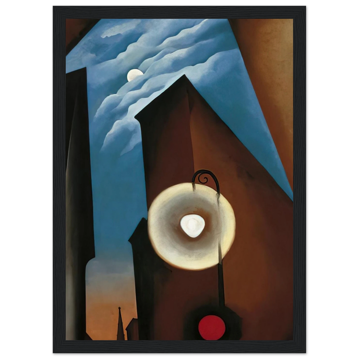 New York with Moon Framed Poster | Georgia O'Keeffe Framed Prints Wall Art | Georgia O Keeffe Prints