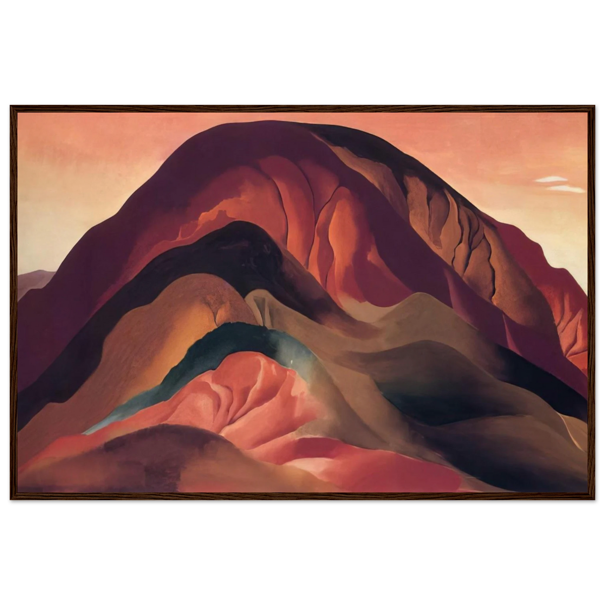 Rust Red Hills Framed Poster | Georgia O'Keeffe Framed Prints Wall Art | Georgia O Keeffe Prints
