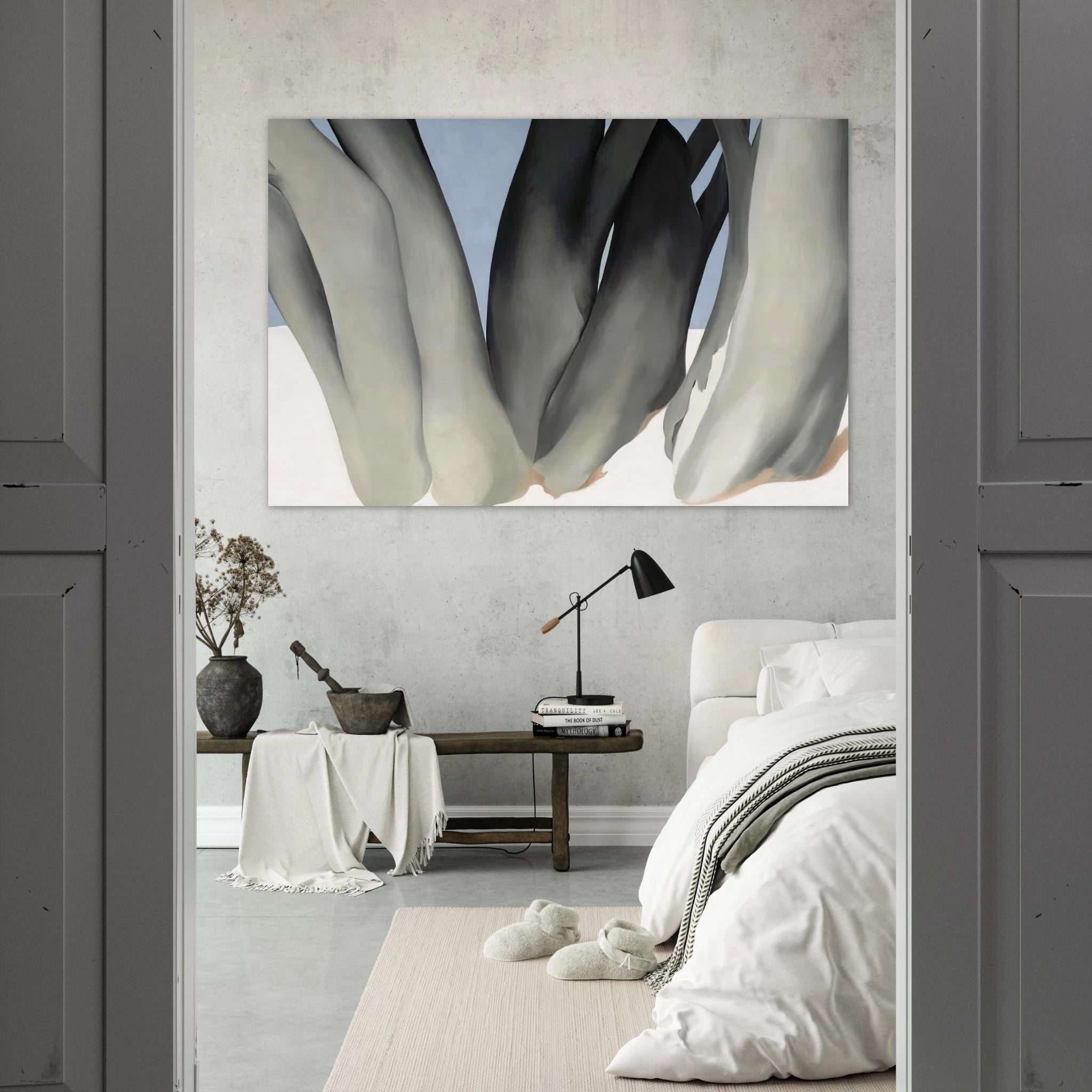Bare Tree Trunks with Snow Poster | Georgia O'Keeffe Poster | Georgia O Keeffe Prints