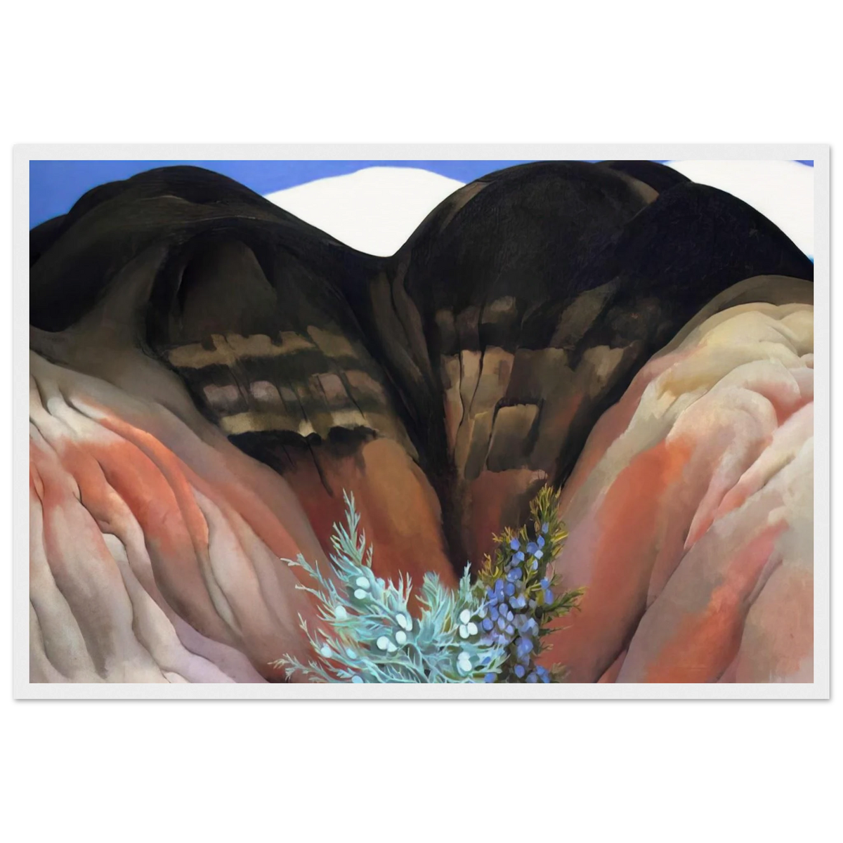 Black Hills with Cedar Framed Poster | Georgia O'Keeffe Framed Prints Wall Art | Georgia O Keeffe Prints