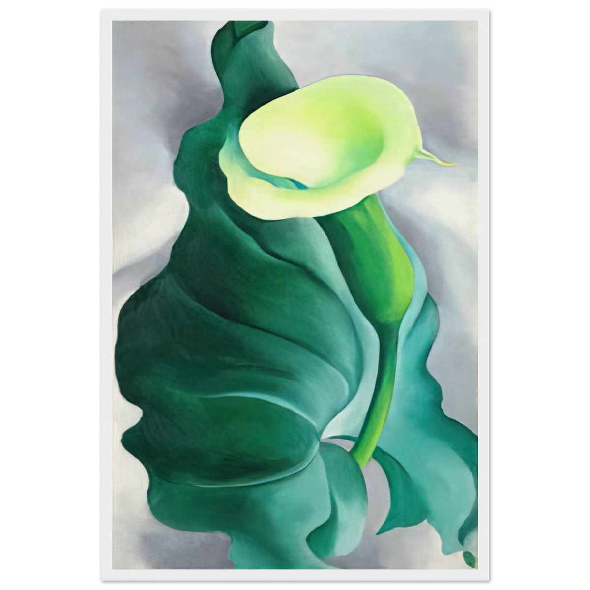 Calla Lily  Lily-Yellow No. 2  Framed Poster | Georgia O'Keeffe Framed Prints Wall Art | Georgia O Keeffe Prints