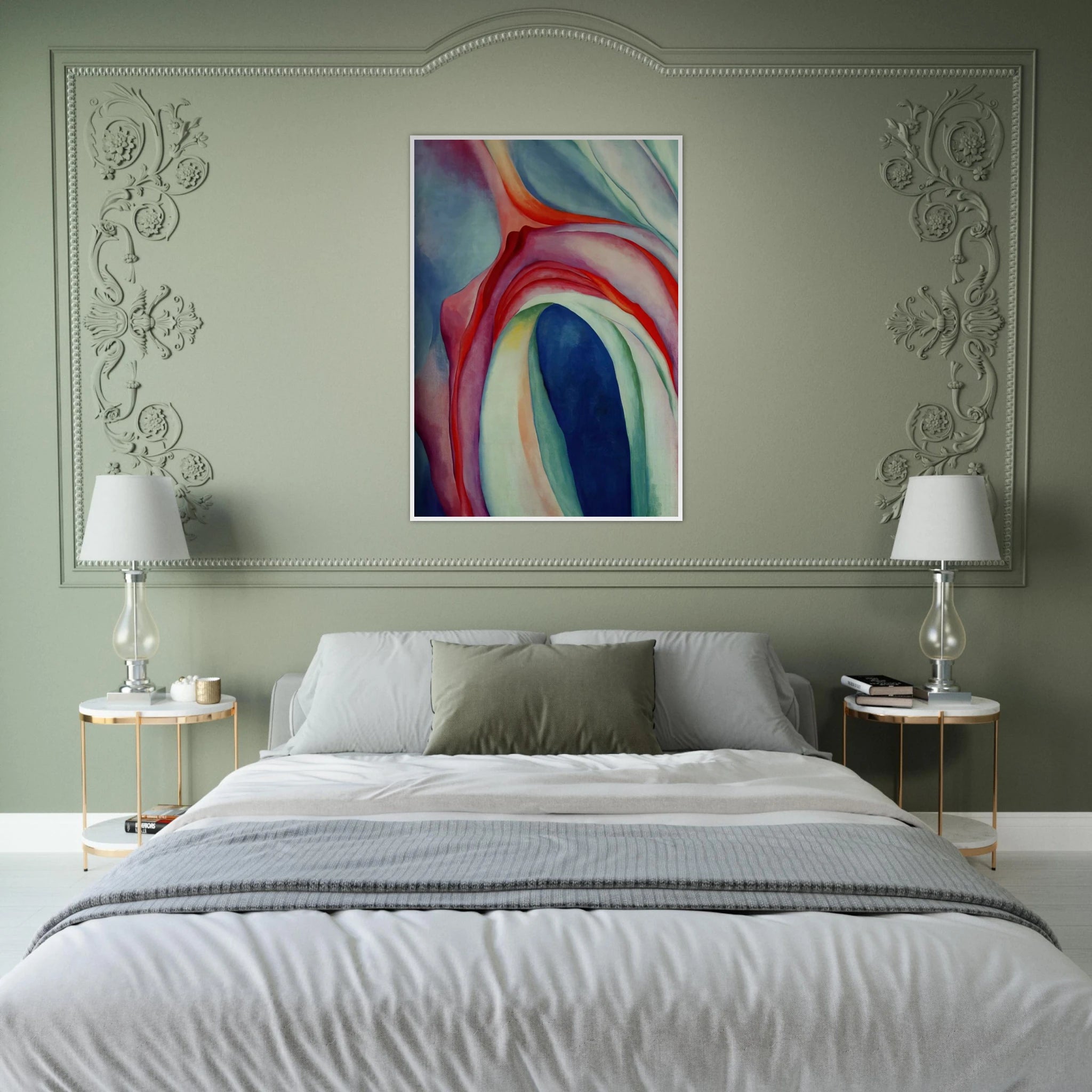 Music Pink and Blue II Framed Poster | Georgia O'Keeffe Framed Prints Wall Art | Georgia O Keeffe Prints