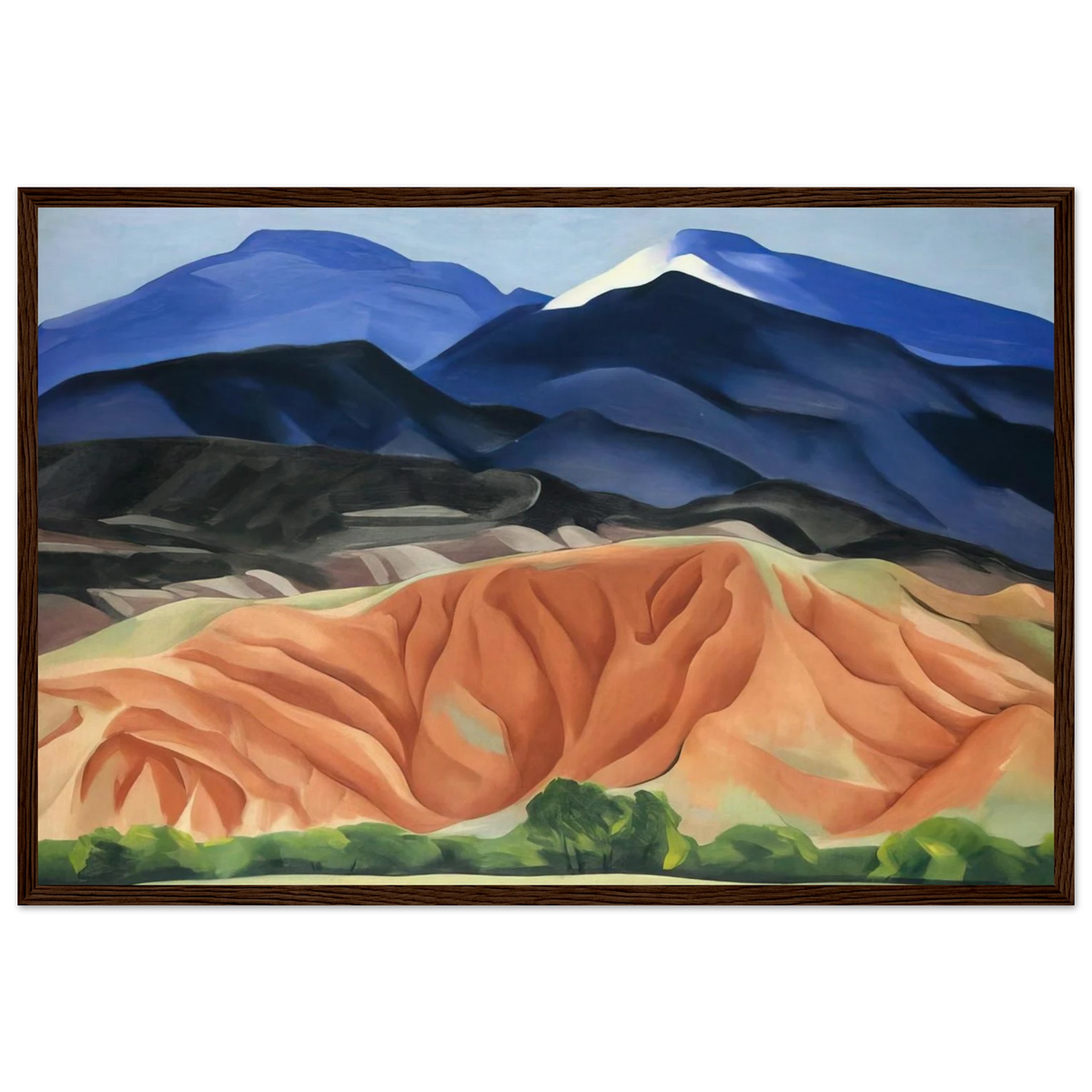 Black Mesa Landscape, New Mexico - Out Back of Mary`s II Framed Poster | Georgia O'Keeffe Framed Prints Wall Art | Georgia O Keeffe Prints