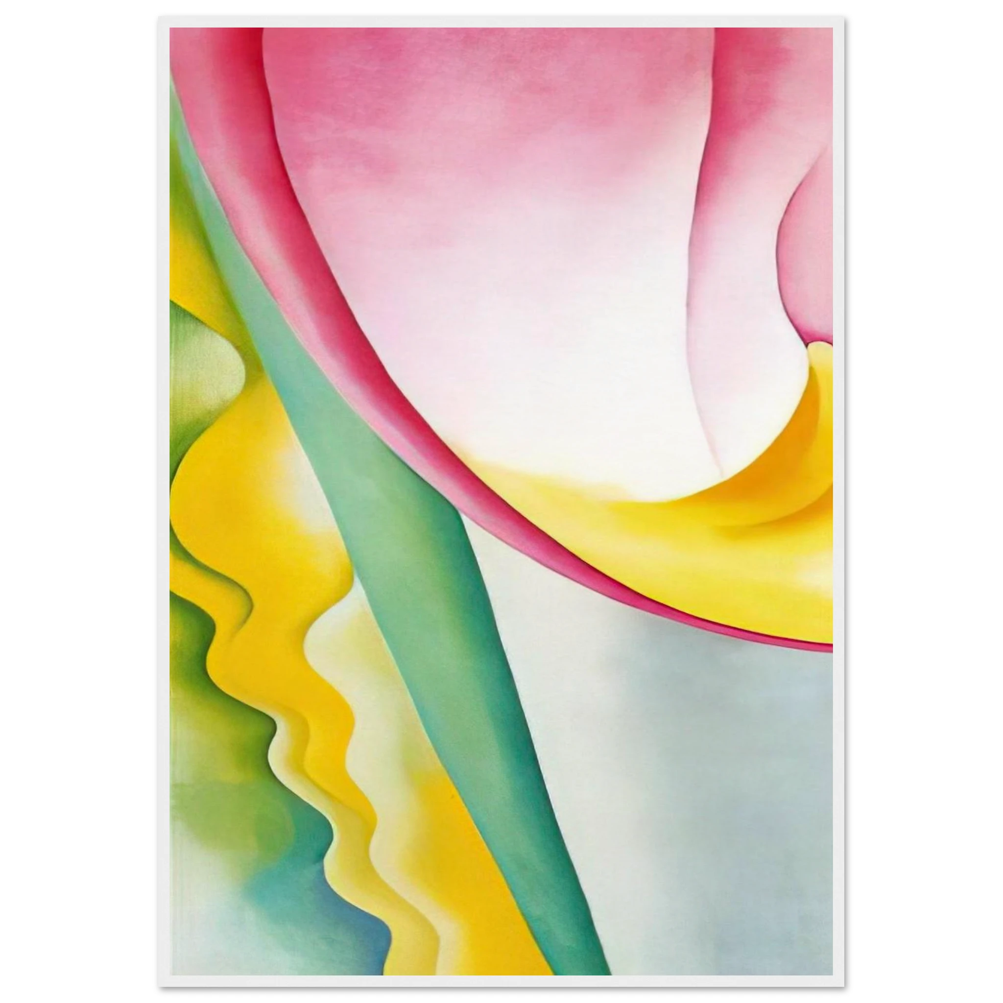 Abstraction No. 77  Tulip  Framed Poster | Georgia O'Keeffe Framed Prints Wall Art | Georgia O Keeffe Prints
