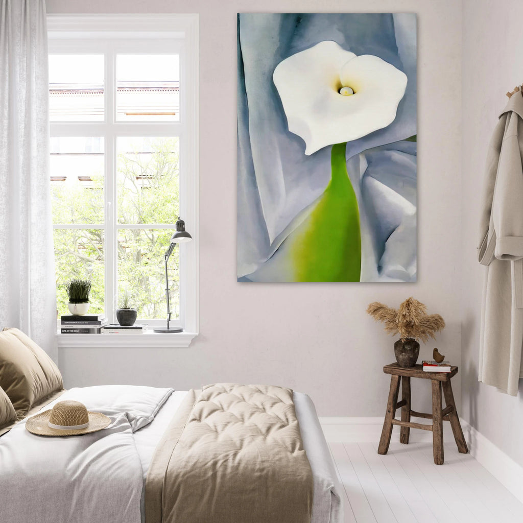 Calla Lily on Grey Poster | Georgia O'Keeffe Poster | Georgia O Keeffe Prints