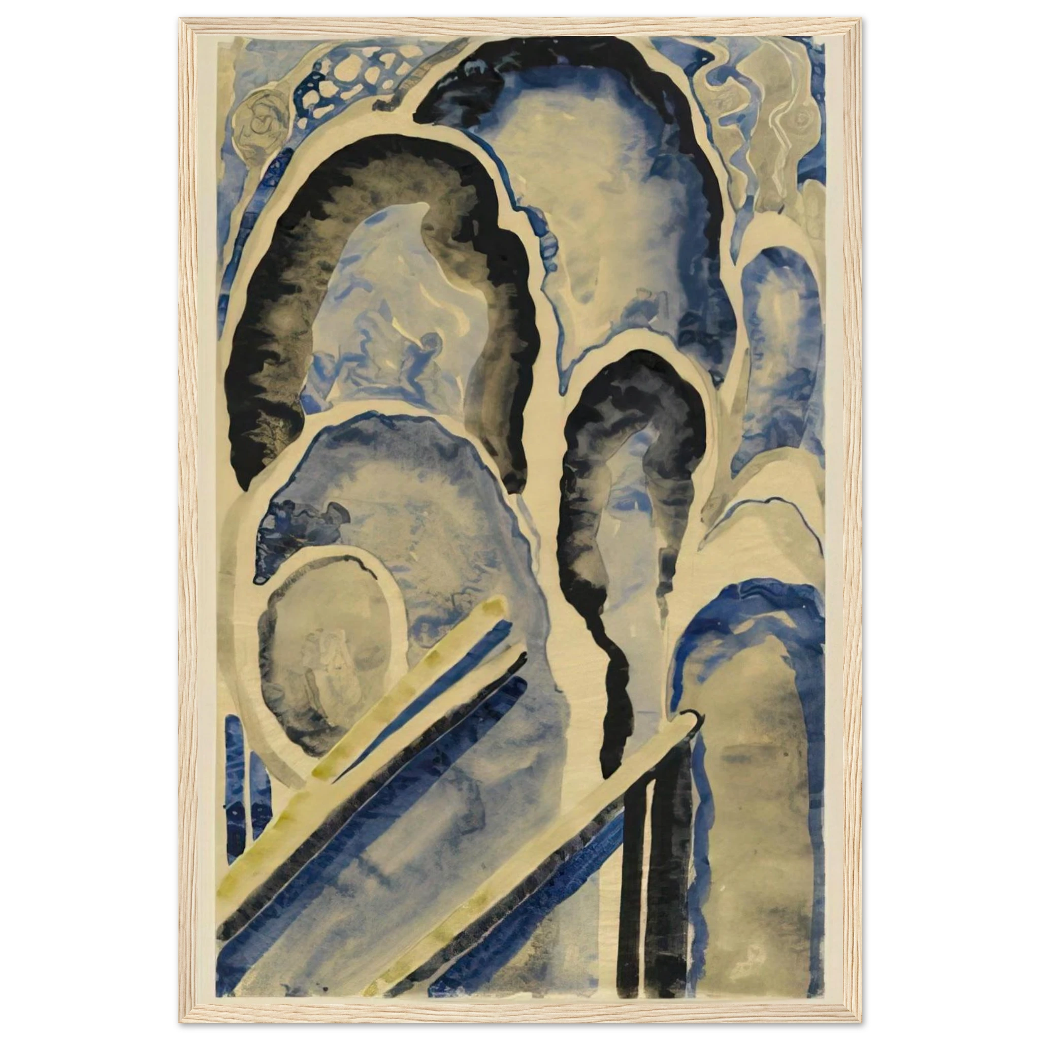 Blue-01 Framed Poster | Georgia O'Keeffe Framed Prints Wall Art | Georgia O Keeffe Prints