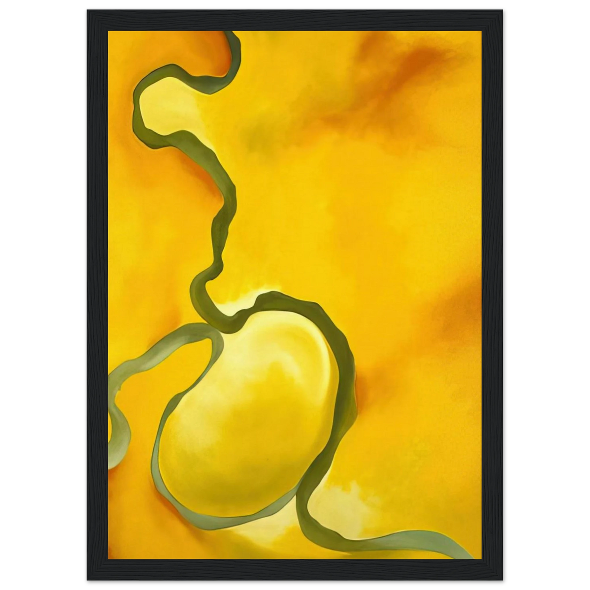 Green, Yellow and Orange Framed Poster | Georgia O'Keeffe Framed Prints Wall Art | Georgia O Keeffe Prints