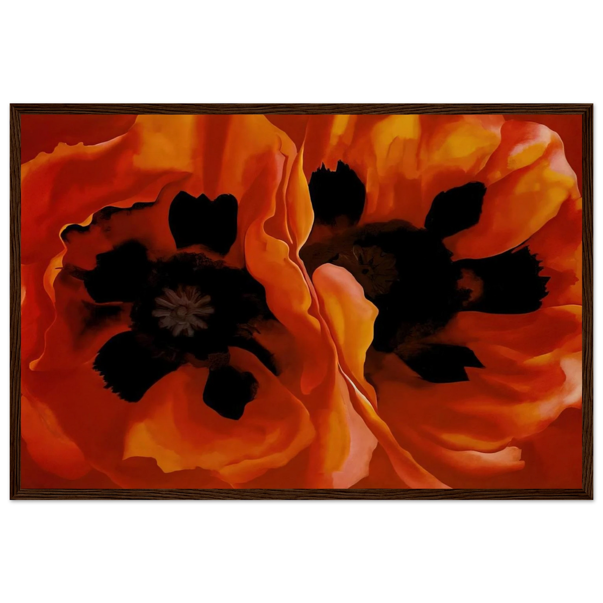 Oriental Poppies Framed Poster | Georgia O'Keeffe Framed Prints Wall Art | Georgia O Keeffe Prints