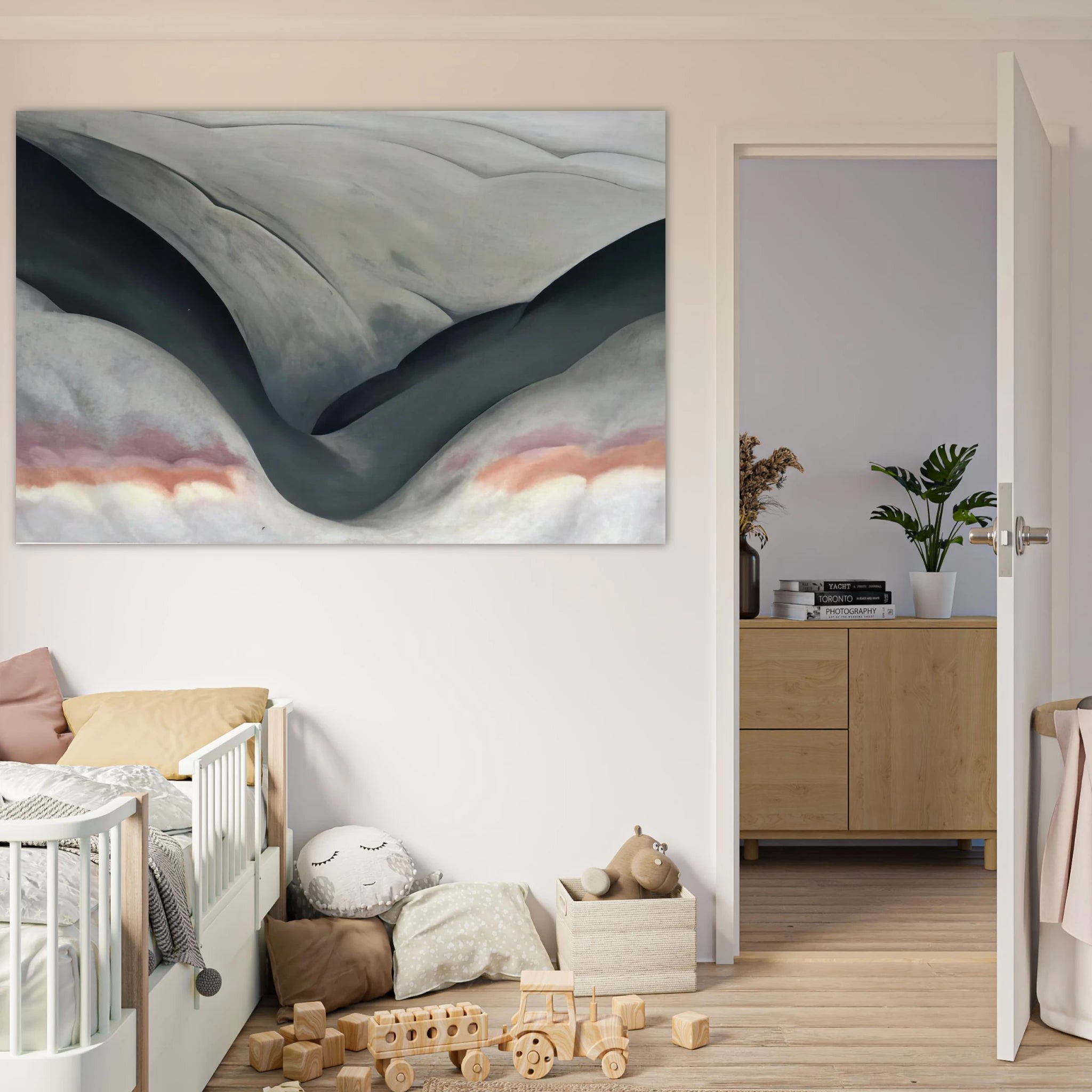 Black Place, Grey and Pink Poster | Georgia O'Keeffe Poster | Georgia O Keeffe Prints