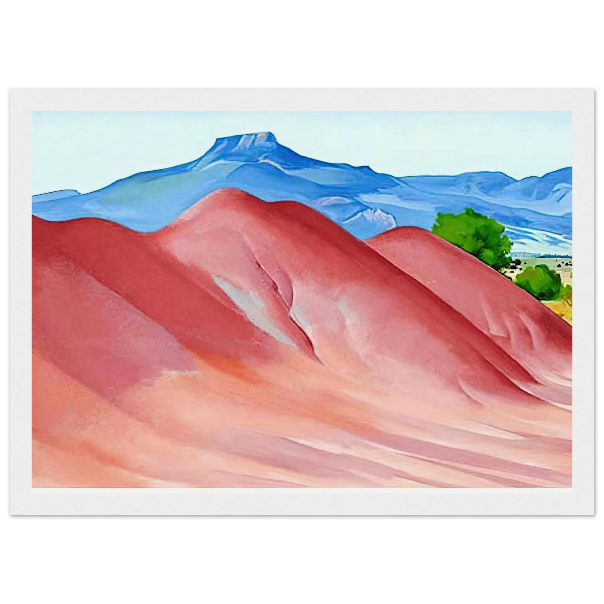 Red Hills and Pedernal Framed Poster | Georgia O'Keeffe Framed Prints Wall Art | Georgia O Keeffe Prints