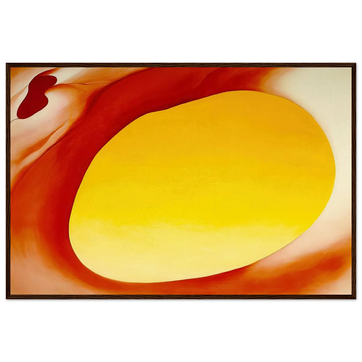 Pelvis Series - Red with Yellow Framed Poster | Georgia O'Keeffe Framed Prints Wall Art | Georgia O Keeffe Prints