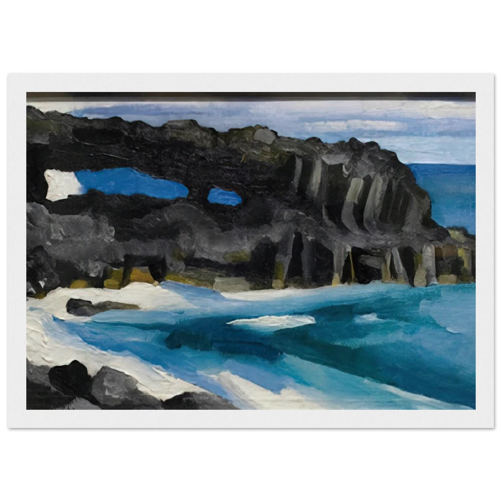 Black Lava Bridge, Hana Coast-No. II Framed Poster | Georgia O'Keeffe Framed Prints Wall Art | Georgia O Keeffe Prints