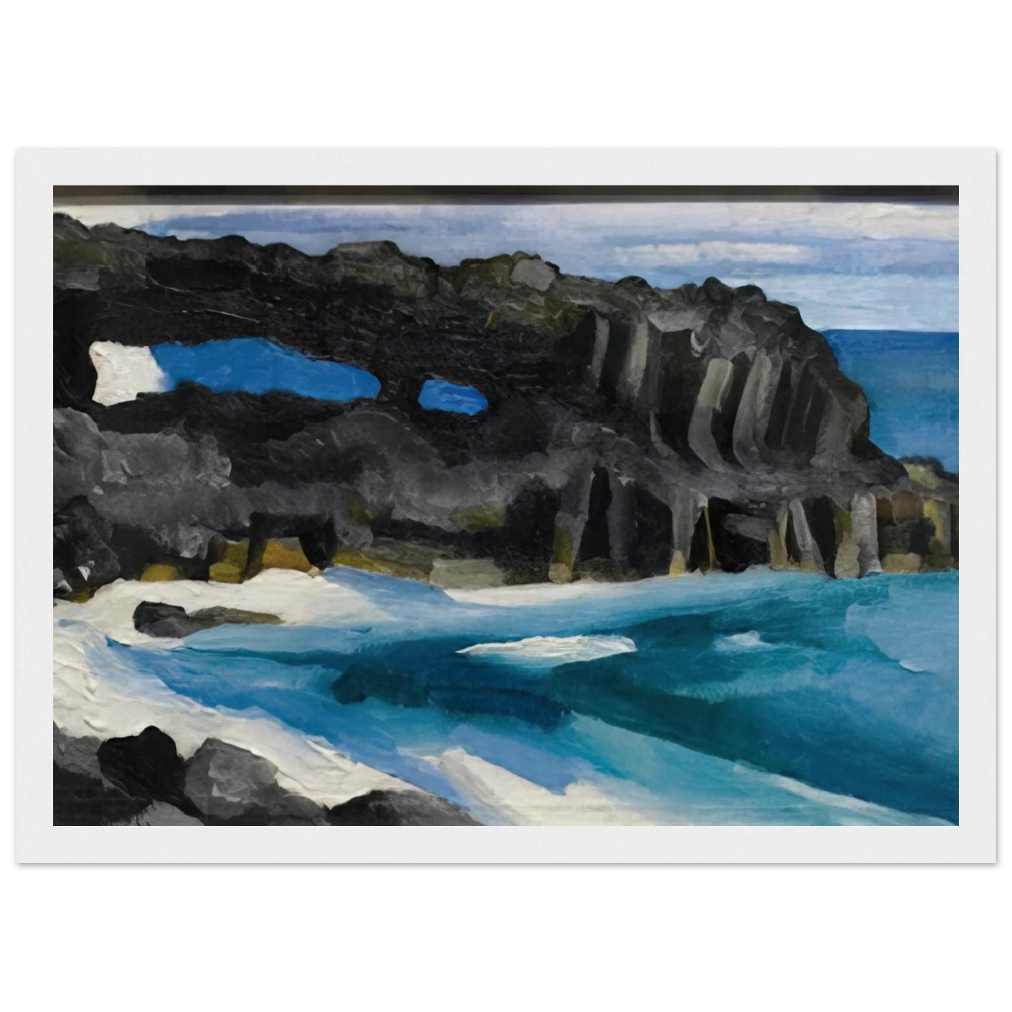Black Lava Bridge, Hana Coast-No. II Framed Poster | Georgia O'Keeffe Framed Prints Wall Art | Georgia O Keeffe Prints