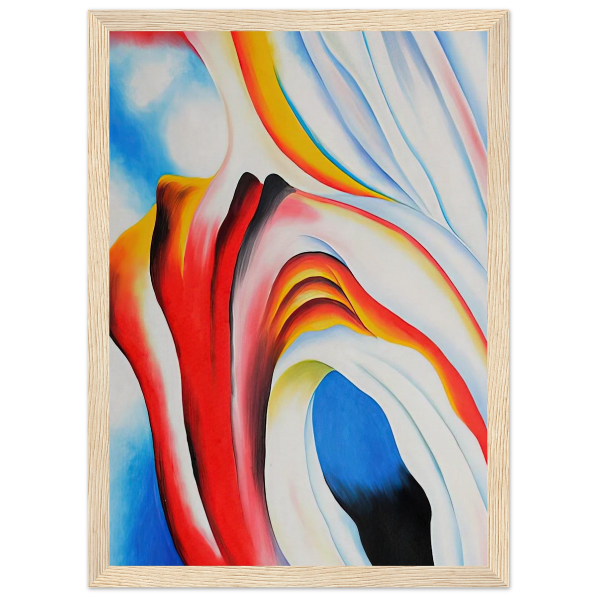 Music Pink and Blue Framed Poster | Georgia O'Keeffe Framed Prints Wall Art | Georgia O Keeffe Prints