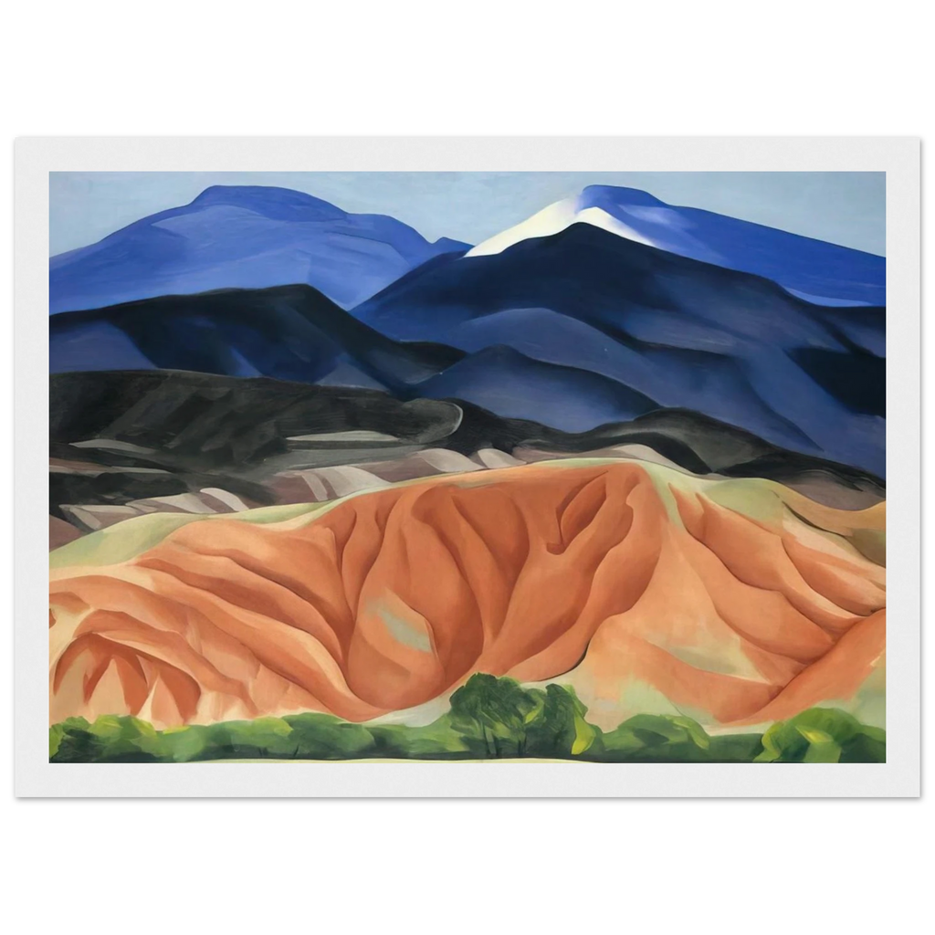 Black Mesa Landscape, New Mexico - Out Back of Mary`s II Framed Poster | Georgia O'Keeffe Framed Prints Wall Art | Georgia O Keeffe Prints