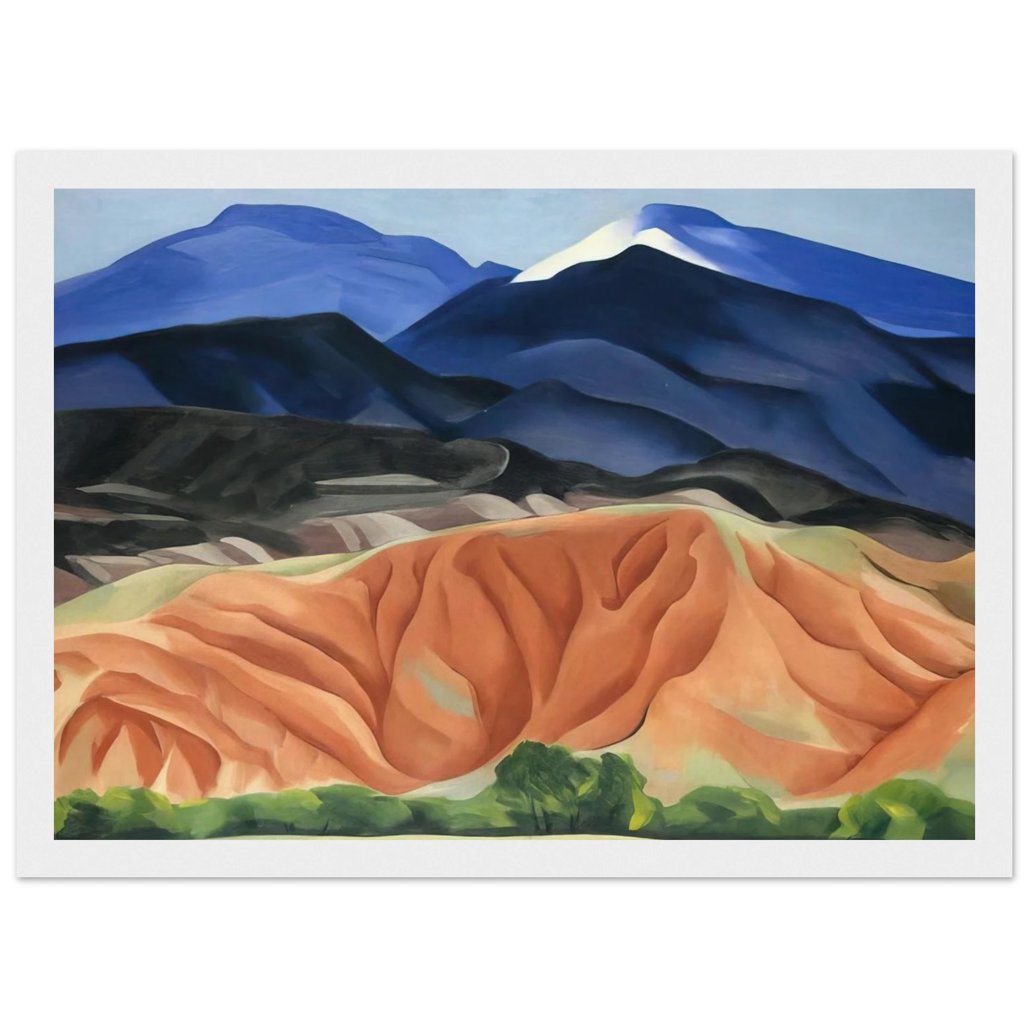 Black Mesa Landscape, New Mexico - Out Back of Mary`s II Framed Poster | Georgia O'Keeffe Framed Prints Wall Art | Georgia O Keeffe Prints