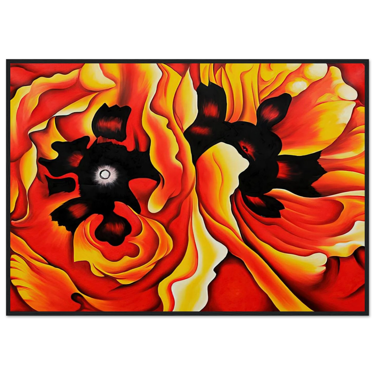 Oriental Poppies II Framed Poster | Georgia O'Keeffe Framed Prints Wall Art | Georgia O Keeffe Prints