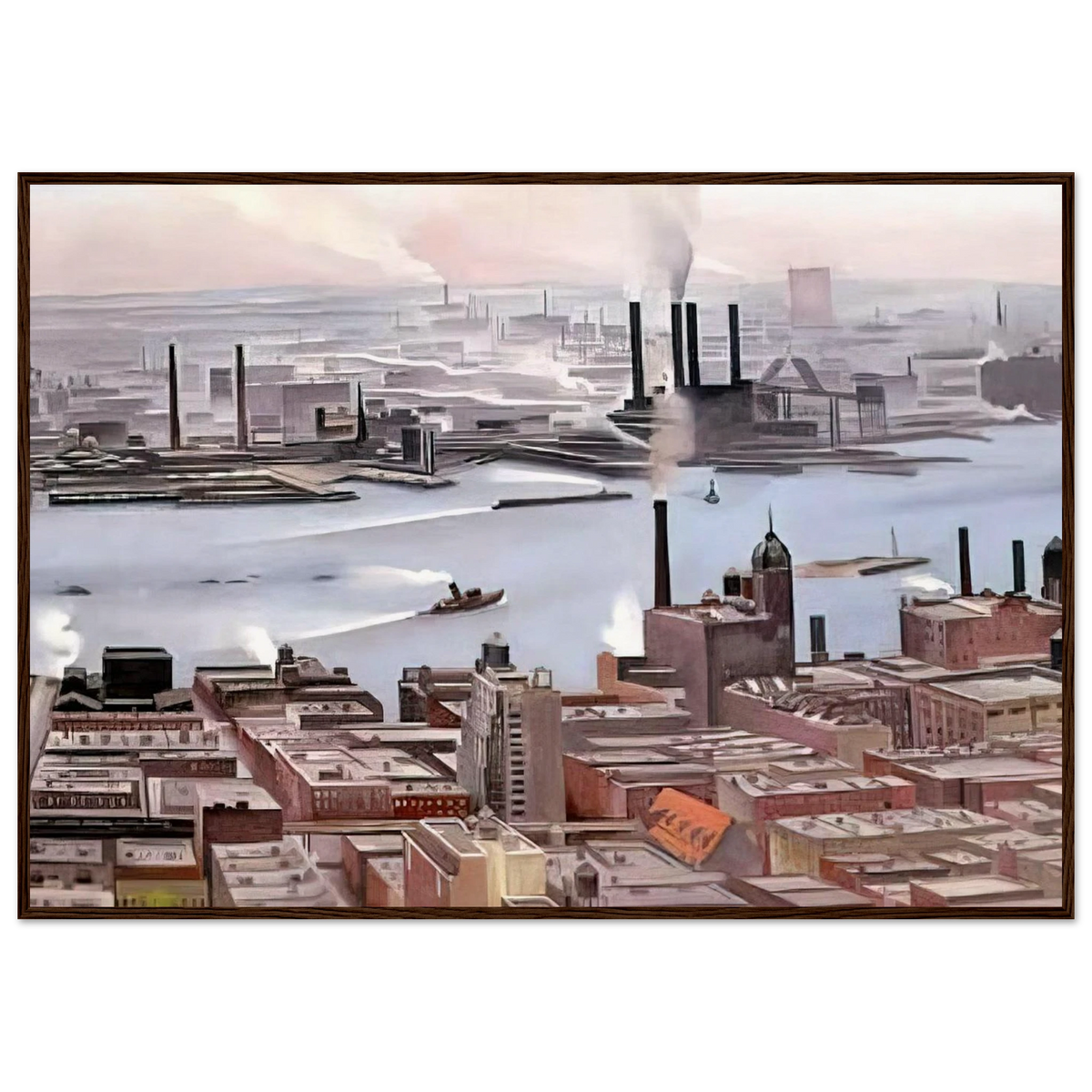 East River from the Thirtieth Story of the Shelton Hotel Framed Poster | Georgia O'Keeffe Framed Prints Wall Art | Georgia O Keeffe Prints