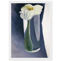 Calla Lily in Tall Glass Framed Poster | Georgia O'Keeffe Framed Prints Wall Art | Georgia O Keeffe Prints