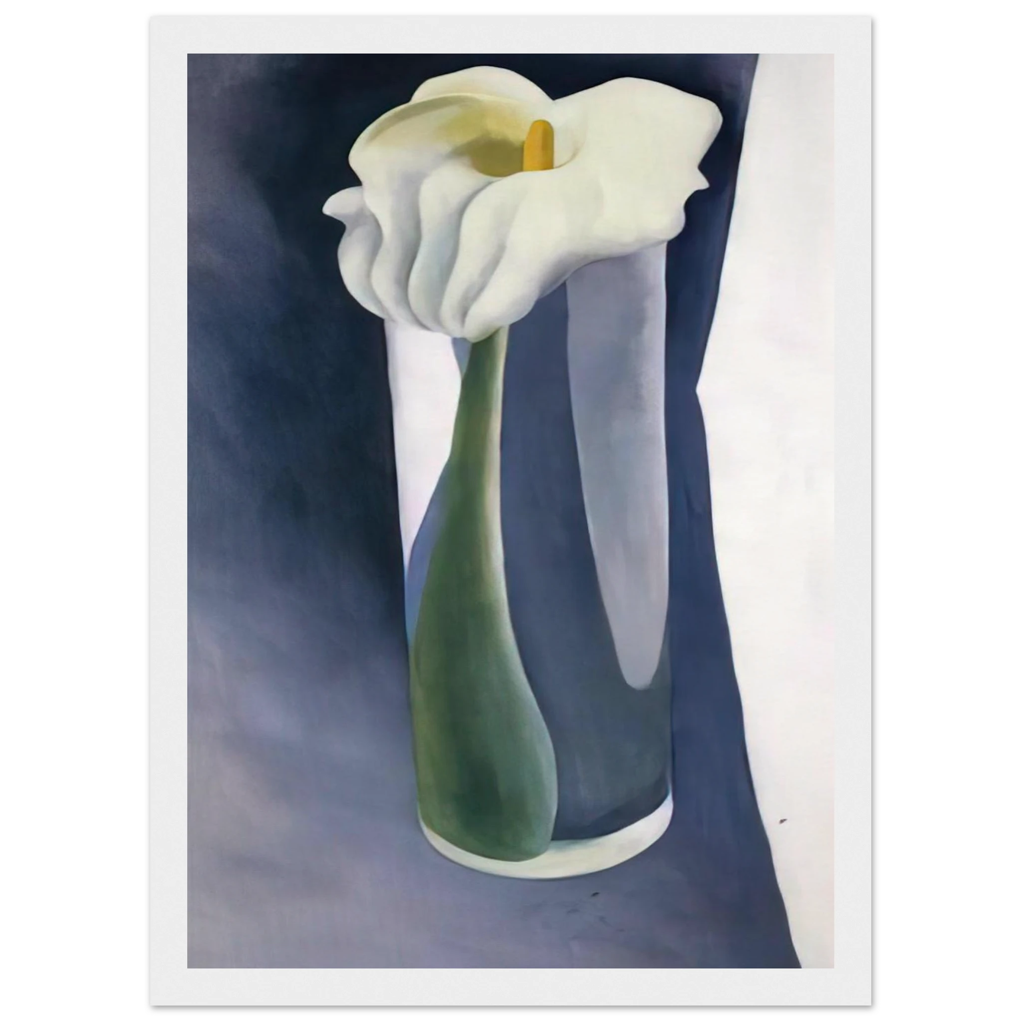 Calla Lily in Tall Glass Framed Poster | Georgia O'Keeffe Framed Prints Wall Art | Georgia O Keeffe Prints