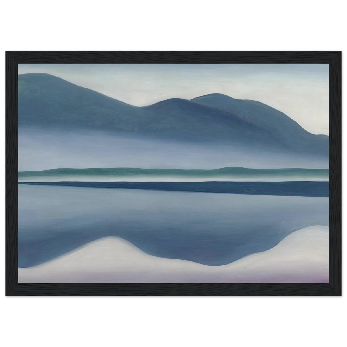 Lake George  formerly Reflection Seascape  Framed Poster | Georgia O'Keeffe Framed Prints Wall Art | Georgia O Keeffe Prints